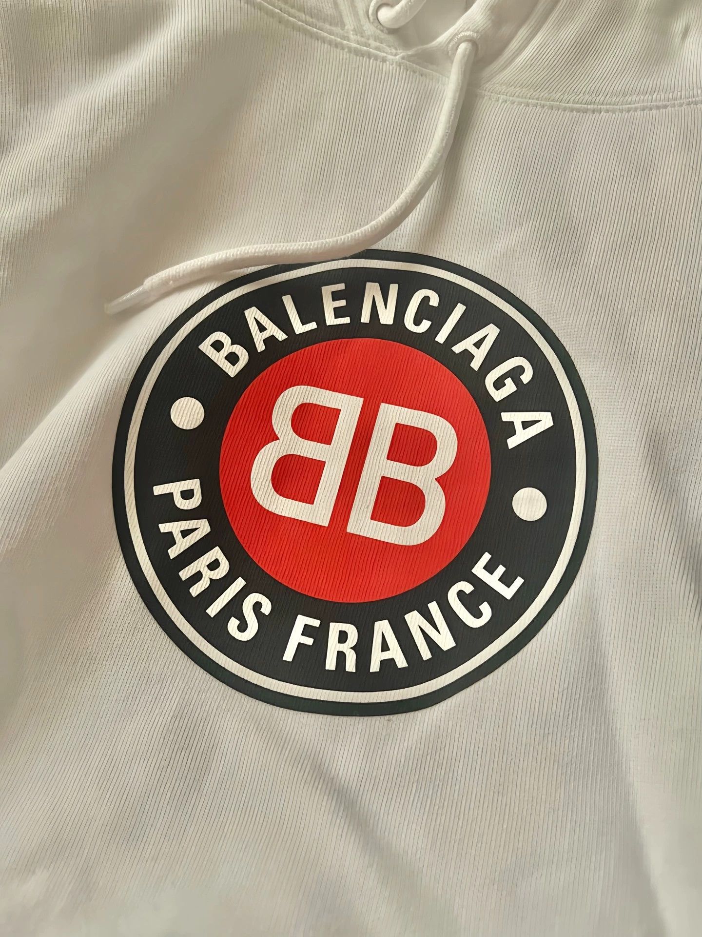 Balenciaga Balenciaga Logo Print White Hoodie - dmc Size US L / EU 52-54 / 3 - 4 Thumbnail
