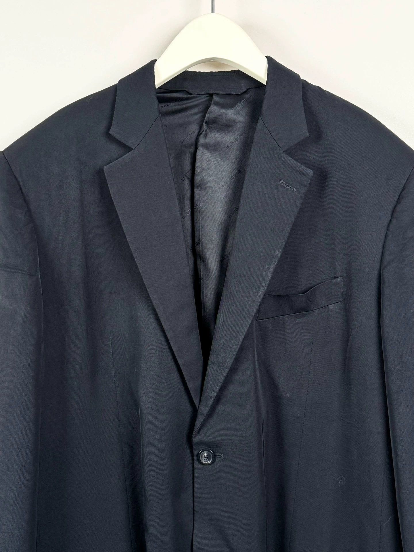 Balenciaga Balenciaga Logo Sleeve Blazer Coat Size 44 - dmc Size US L / EU 52-54 / 3 - 3 Thumbnail