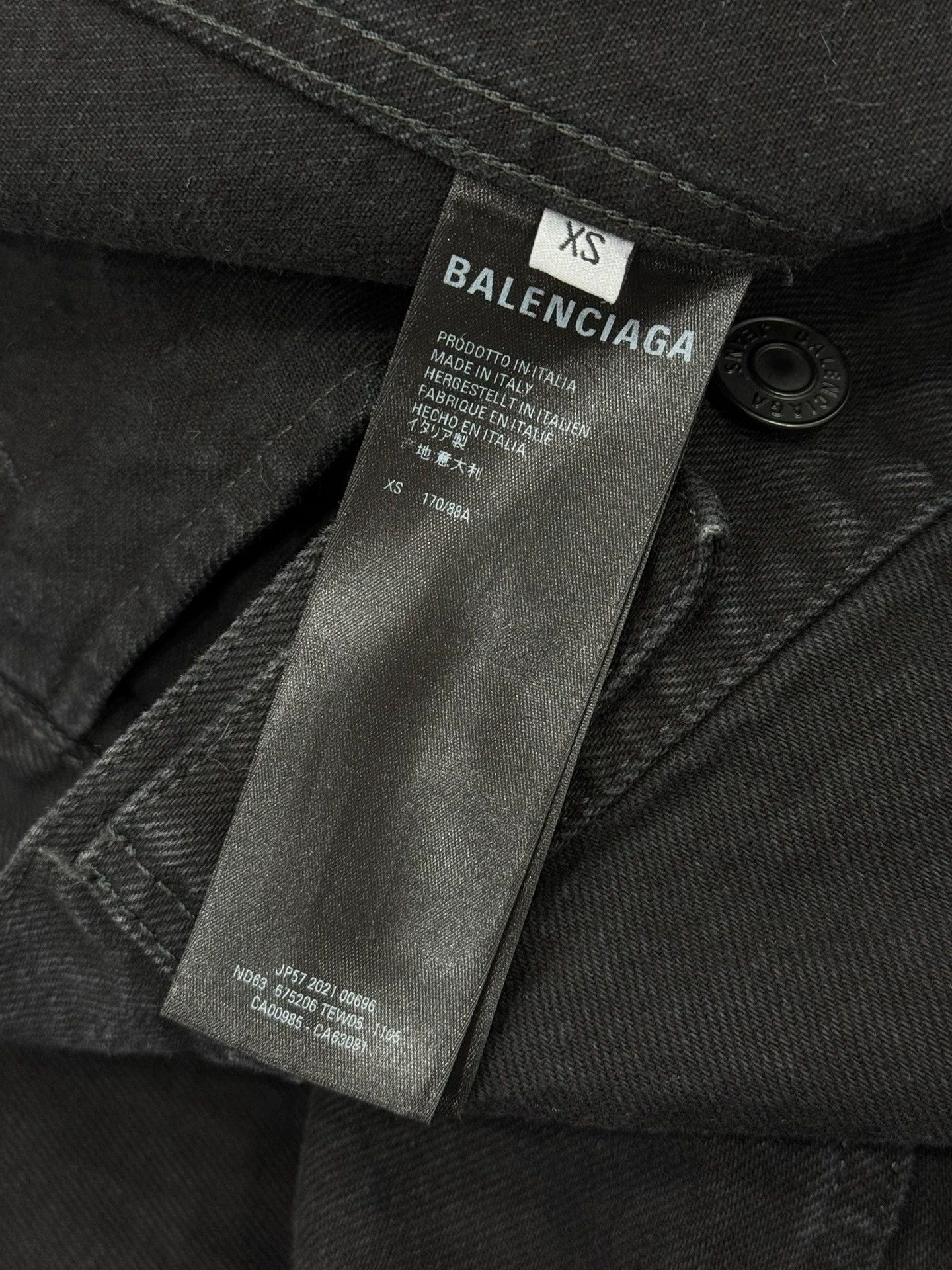 Balenciaga Balenciaga Black Denim Jacket XS - dmc Size US XS / EU 42 / 0 - 8 Thumbnail