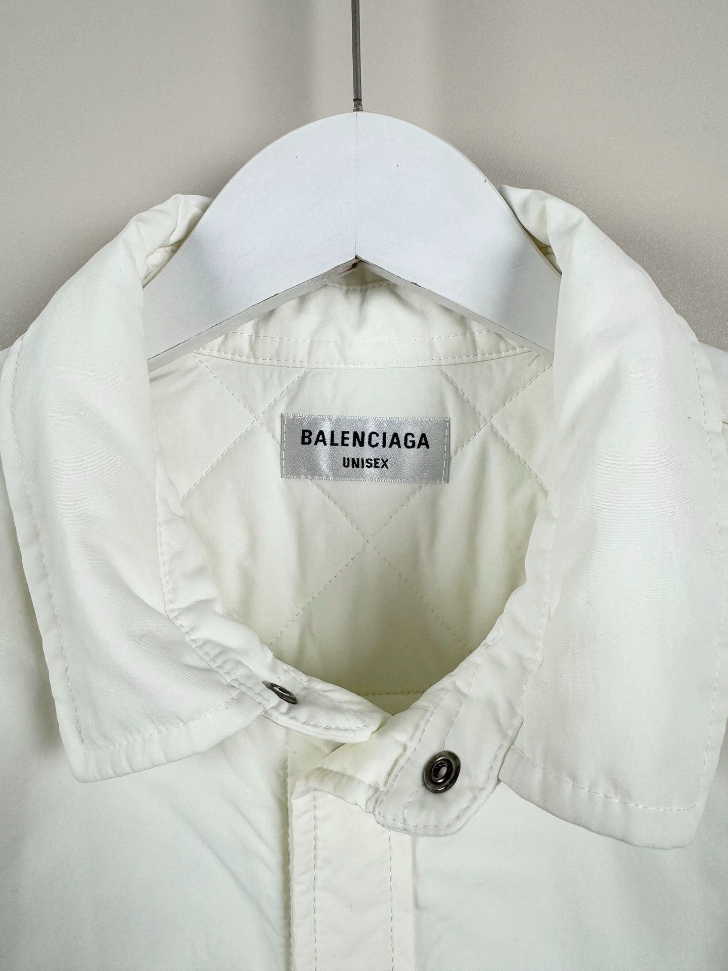 Balenciaga Balenciaga Embroidered Logo Cotton Coat - dmc Size US S / EU 44-46 / 1 - 6 Thumbnail