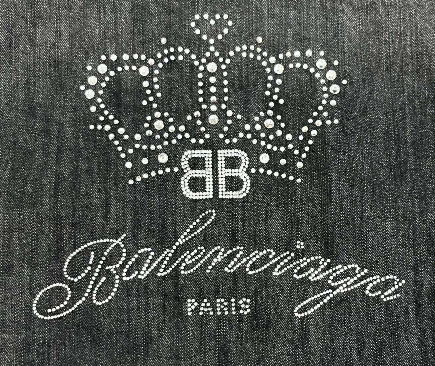 Balenciaga Balenciaga SS24 Crystal Logo Denim Jacket - dmc Size US S / EU 44-46 / 1 - 5 Thumbnail