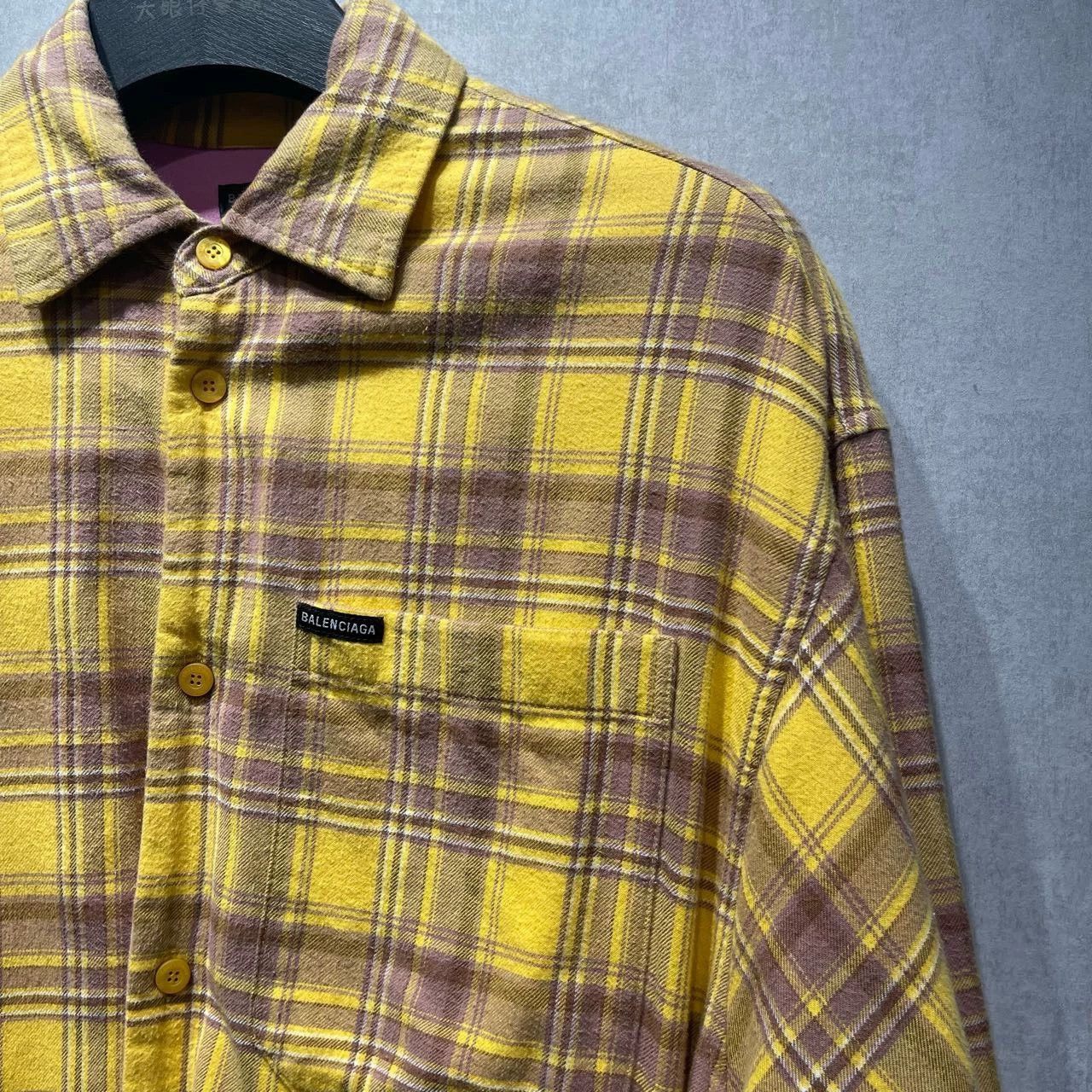 Balenciaga Balenciaga Yellow Plaid Shirt Jacket - dmc Size US M / EU 48-50 / 2 - 3 Thumbnail