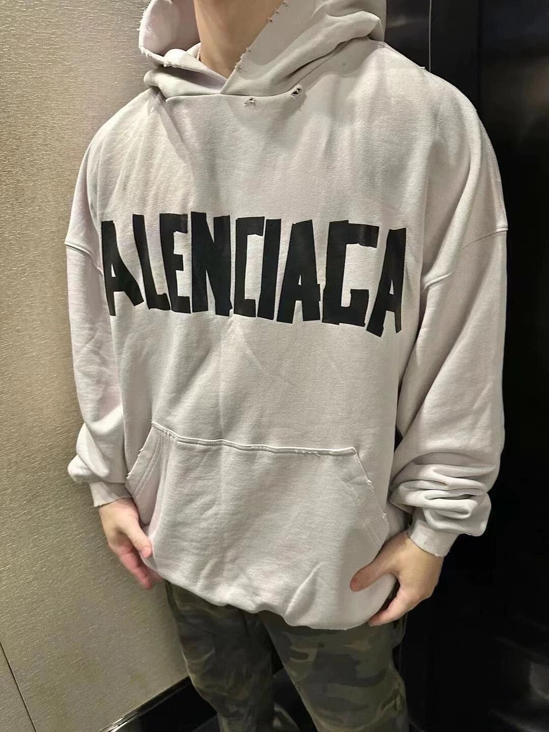 Balenciaga Balenciaga Distressed Tape Hoodie - dmc Size US XXS / EU 40 - 6 Thumbnail