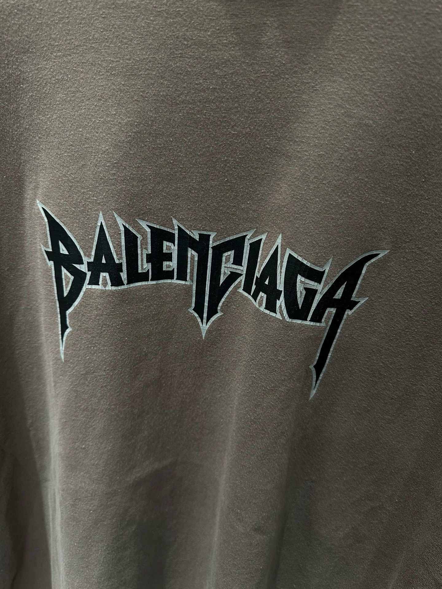 Balenciaga Balenciaga Brown Distressed Lightning Tee - dmc Size US XXL / EU 58 / 5 - 4 Thumbnail