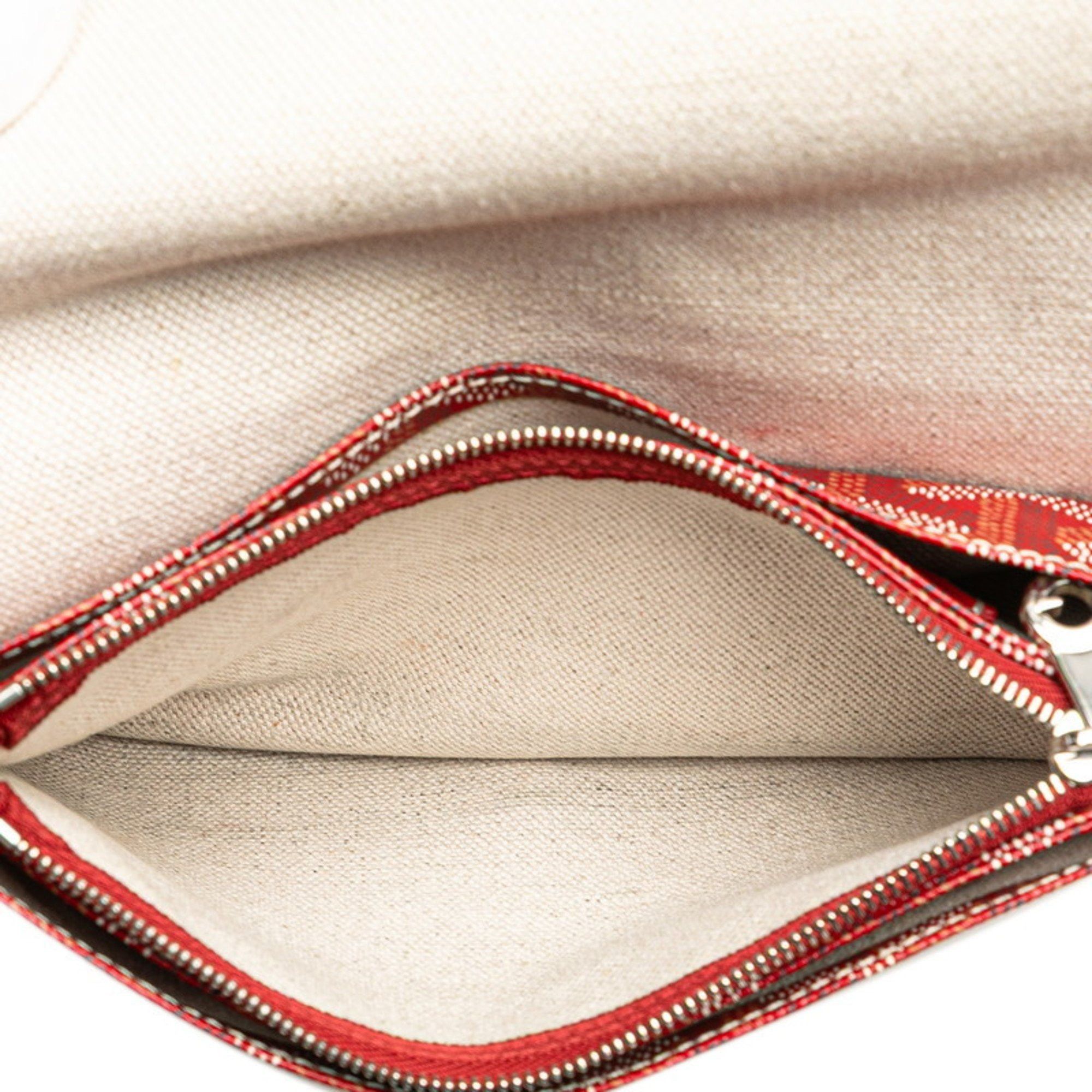 Goyard Goyard Plumet Pouch Wallet Red Leather Women's GOYARD Size ONE SIZE - 7 Thumbnail
