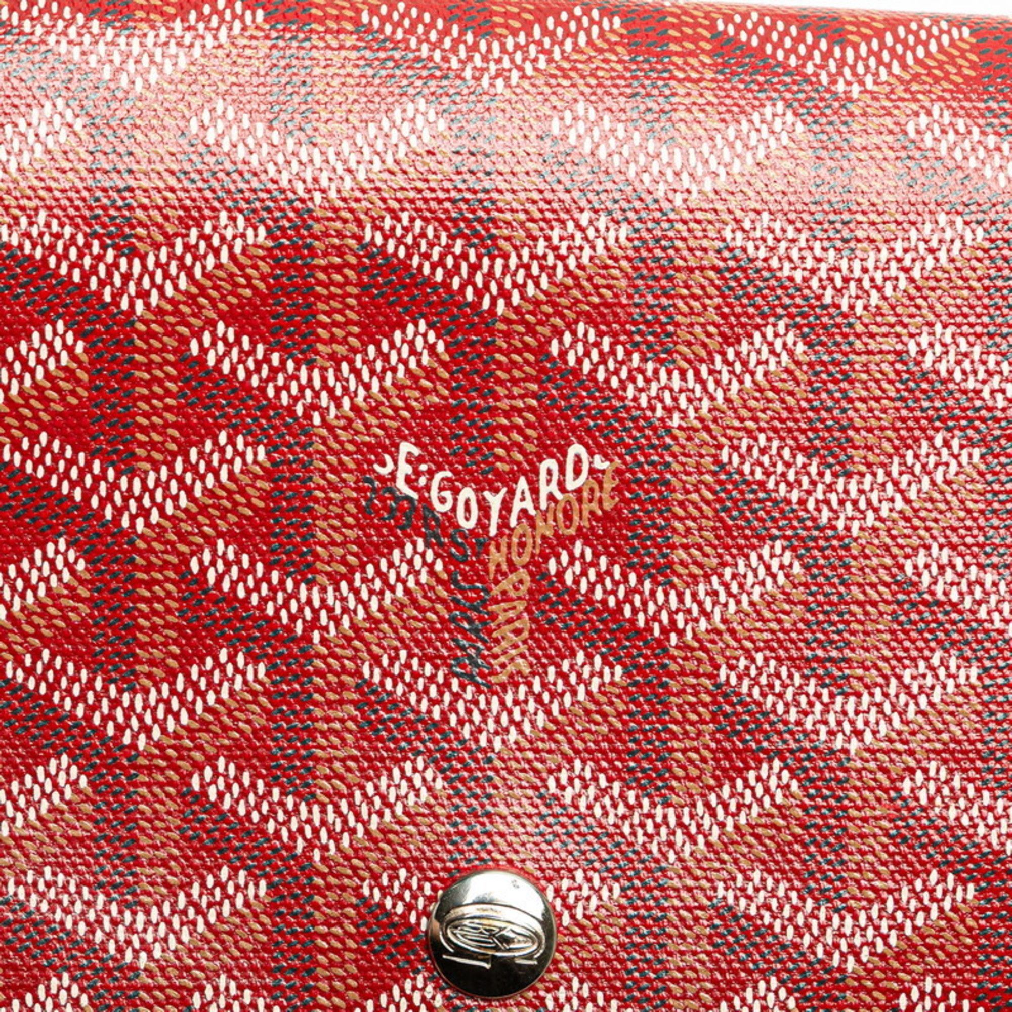 Goyard Goyard Plumet Pouch Wallet Red Leather Women's GOYARD Size ONE SIZE - 6 Thumbnail