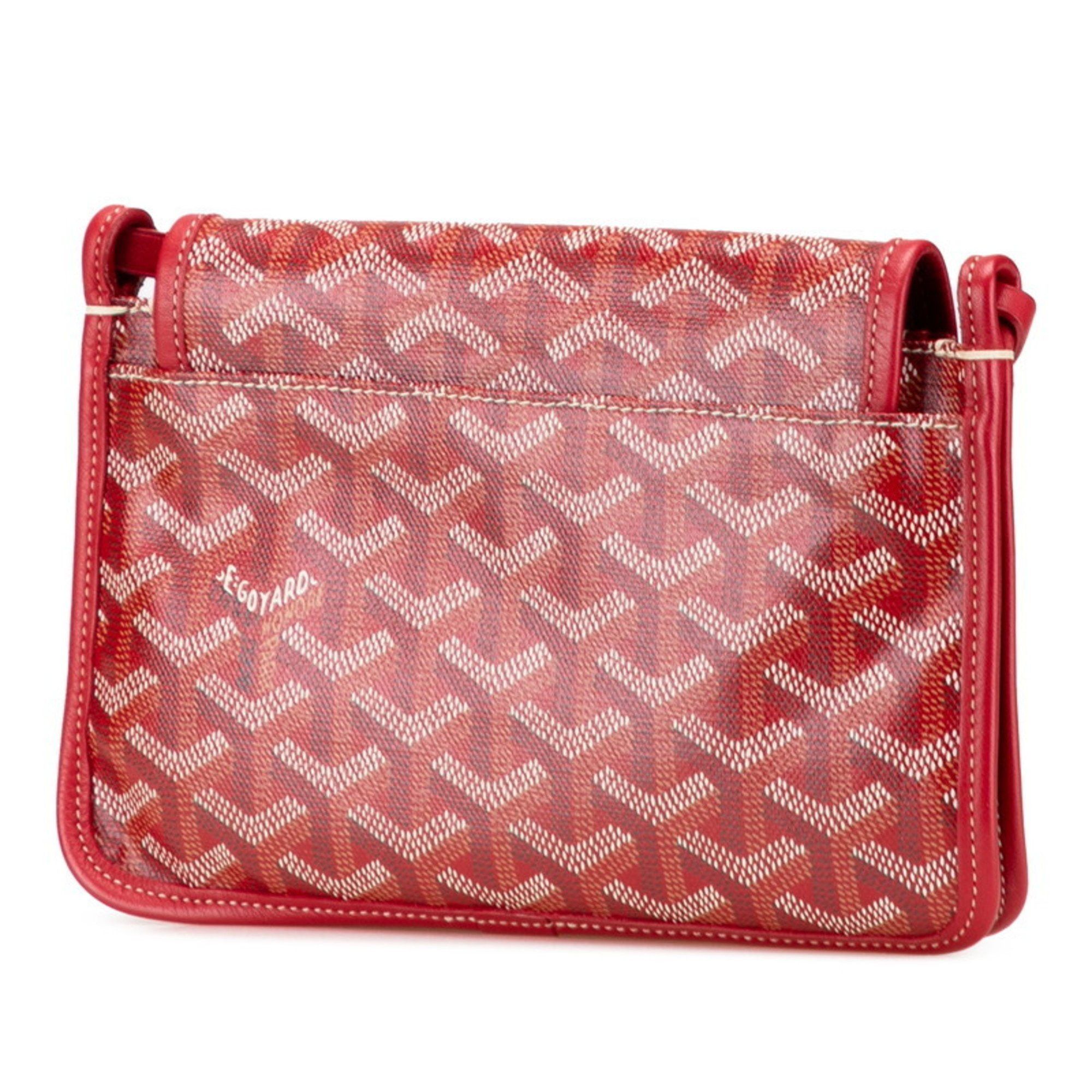 Goyard Goyard Plumet Pouch Wallet Red Leather Women's GOYARD Size ONE SIZE - 2 Thumbnail