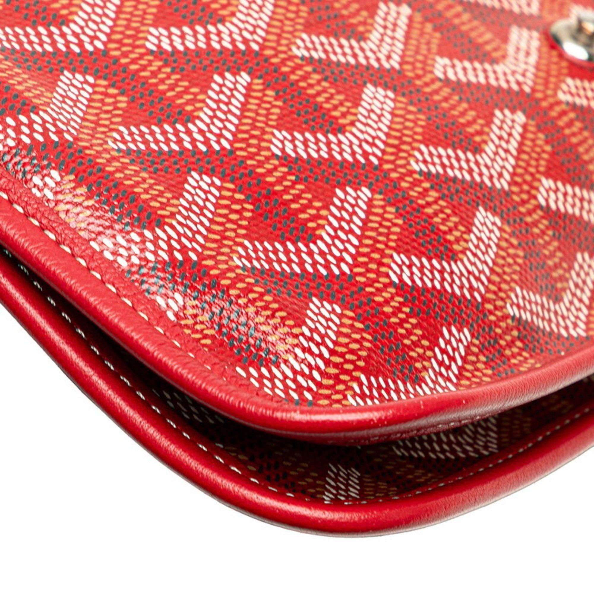Goyard Goyard Plumet Pouch Wallet Red Leather Women's GOYARD Size ONE SIZE - 5 Thumbnail