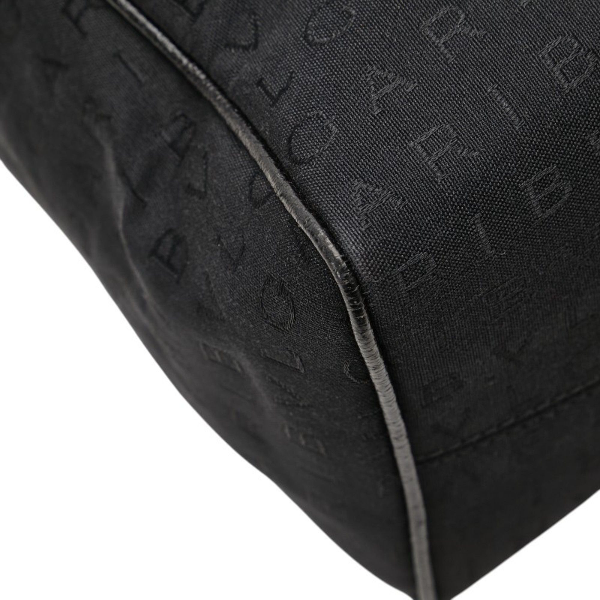 Bvlgari BVLGARI Logomania Tote Bag in Black Canvas and Leather for Women Size ONE SIZE - 7 Thumbnail