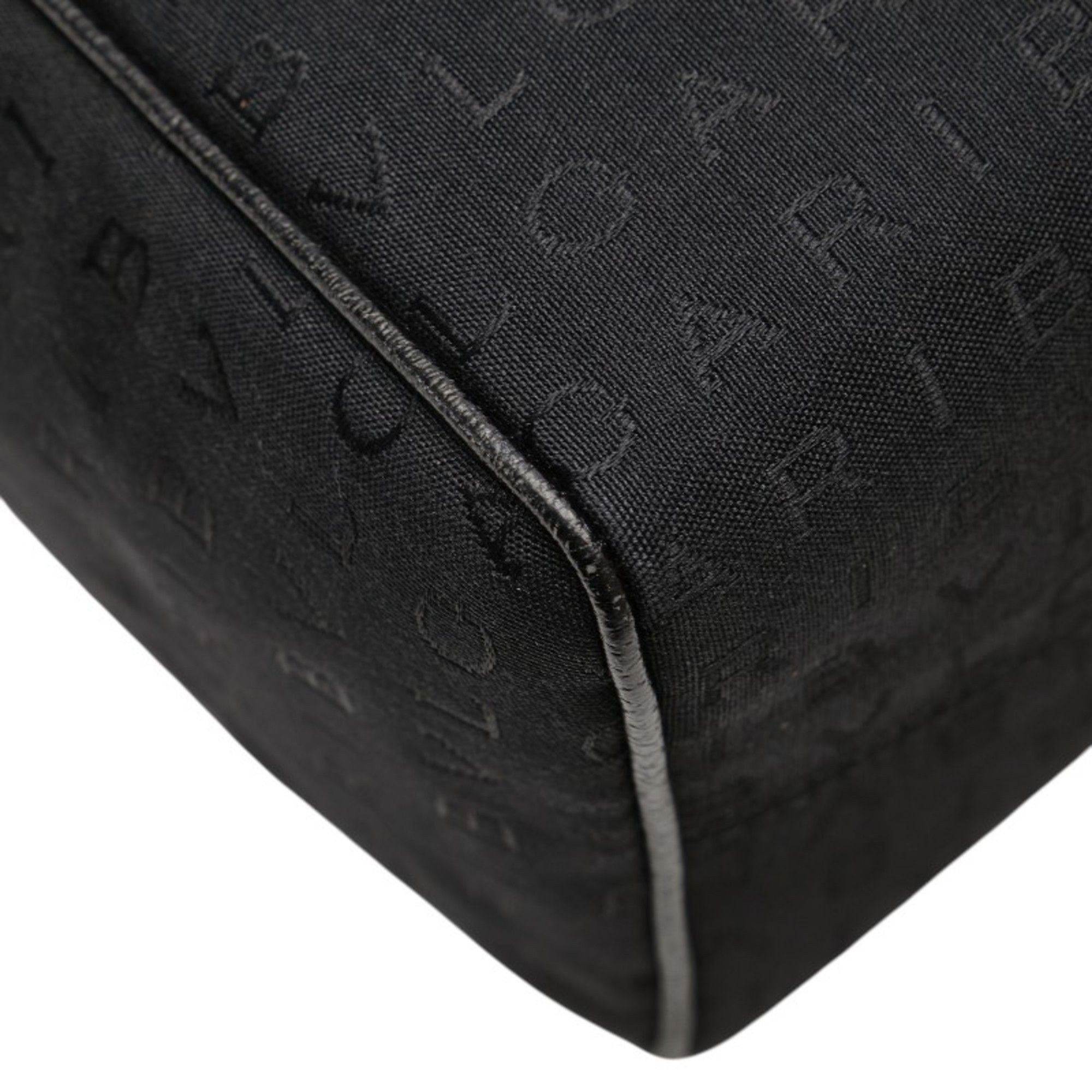Bvlgari BVLGARI Logomania Tote Bag in Black Canvas and Leather for Women Size ONE SIZE - 4 Thumbnail
