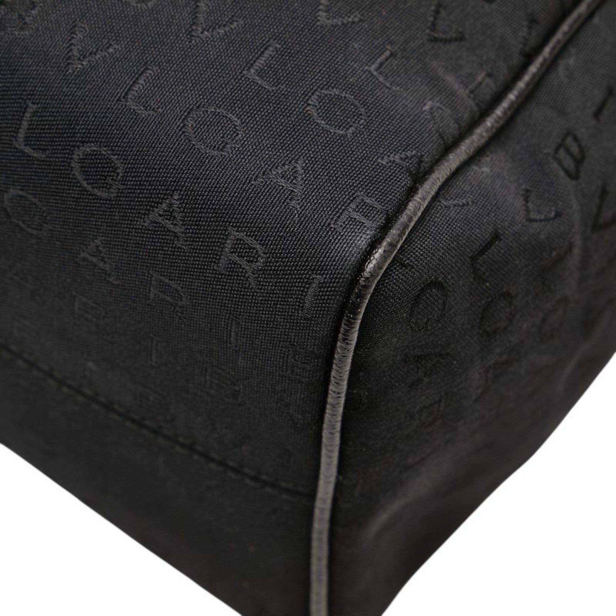 Bvlgari BVLGARI Logomania Tote Bag in Black Canvas and Leather for Women Size ONE SIZE - 6 Thumbnail