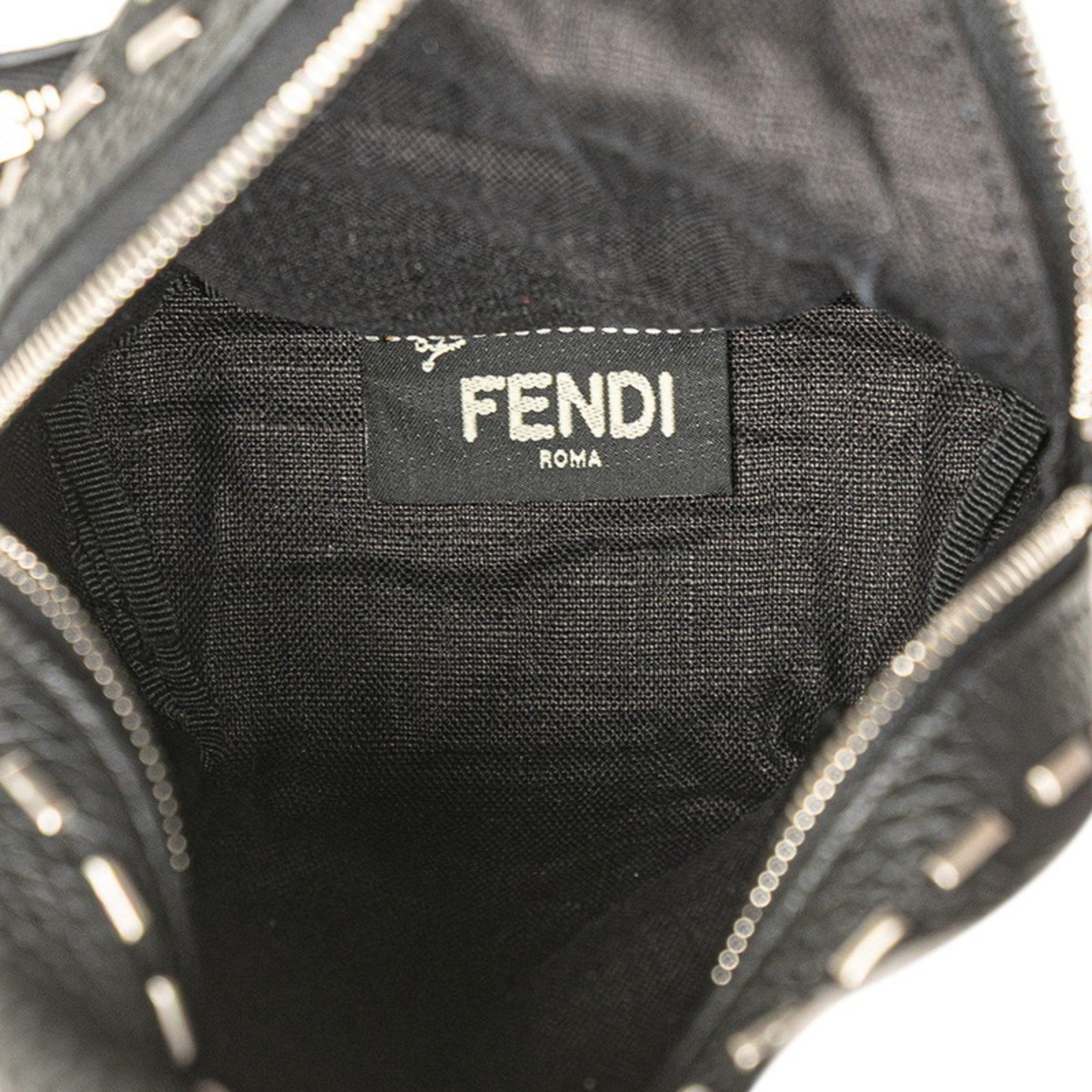 Fendi Fendi Backpack Keychain Bag Charm Small Item Case 7AR471 Black Leather Women's FENDI Size ONE SIZE - 7 Thumbnail