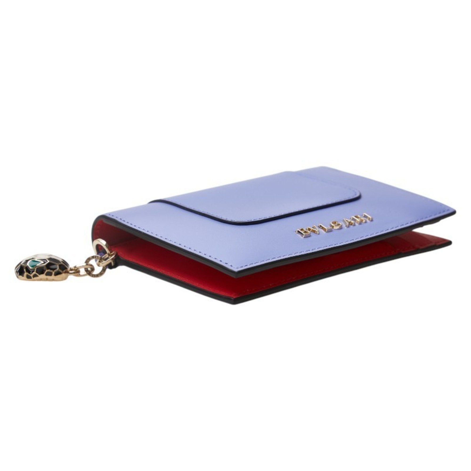 Bvlgari BVLGARI Serpenti Forever Business Card Case, Purple and Pink Leather, Women's Size ONE SIZE - 4 Thumbnail