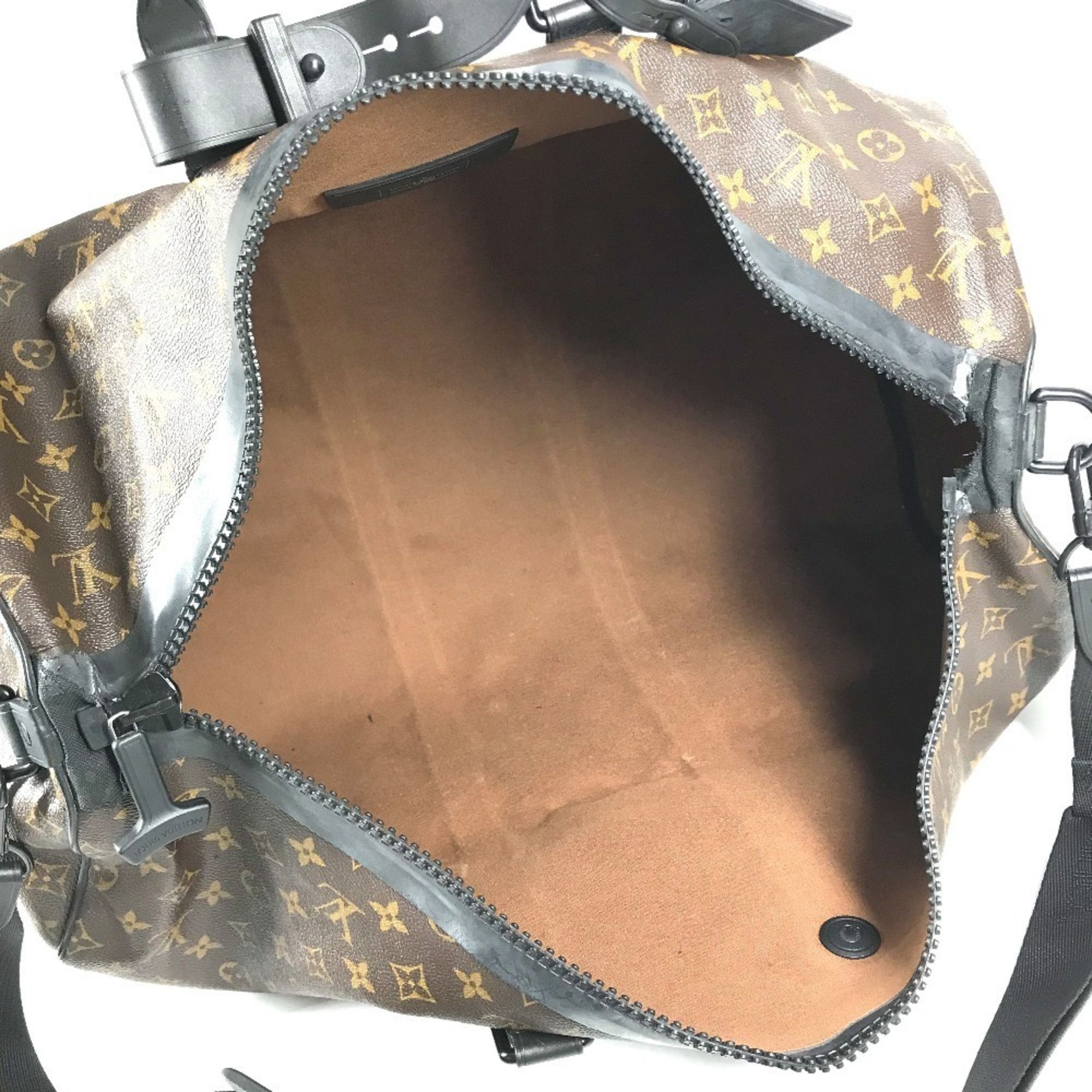 LOUIS VUITTON M41411 Monogram Waterproof Keepall Bandouliere 55 Travel Bag, 2-Way Shoulder Boston Canvas, Men's and Women's, Brown