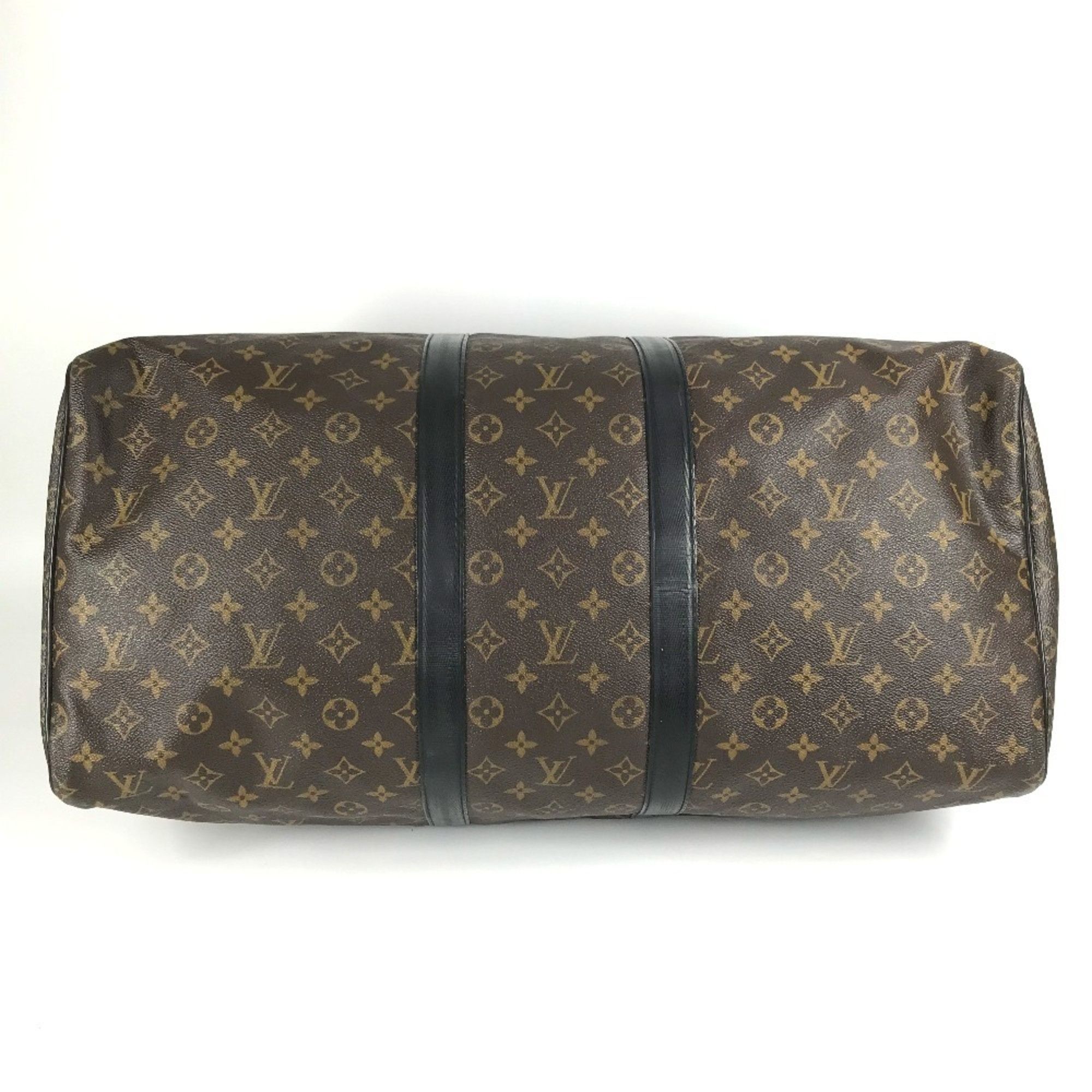 LOUIS VUITTON M41411 Monogram Waterproof Keepall Bandouliere 55 Travel Bag, 2-Way Shoulder Boston Canvas, Men's and Women's, Brown
