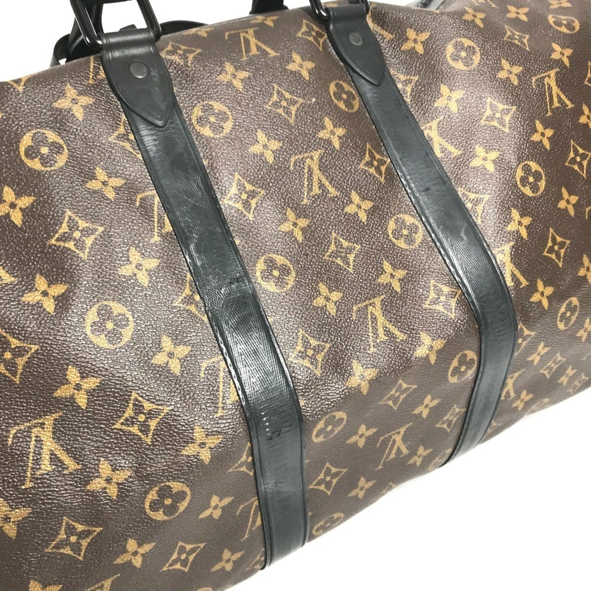 LOUIS VUITTON M41411 Monogram Waterproof Keepall Bandouliere 55 Travel Bag, 2-Way Shoulder Boston Canvas, Men's and Women's, Brown