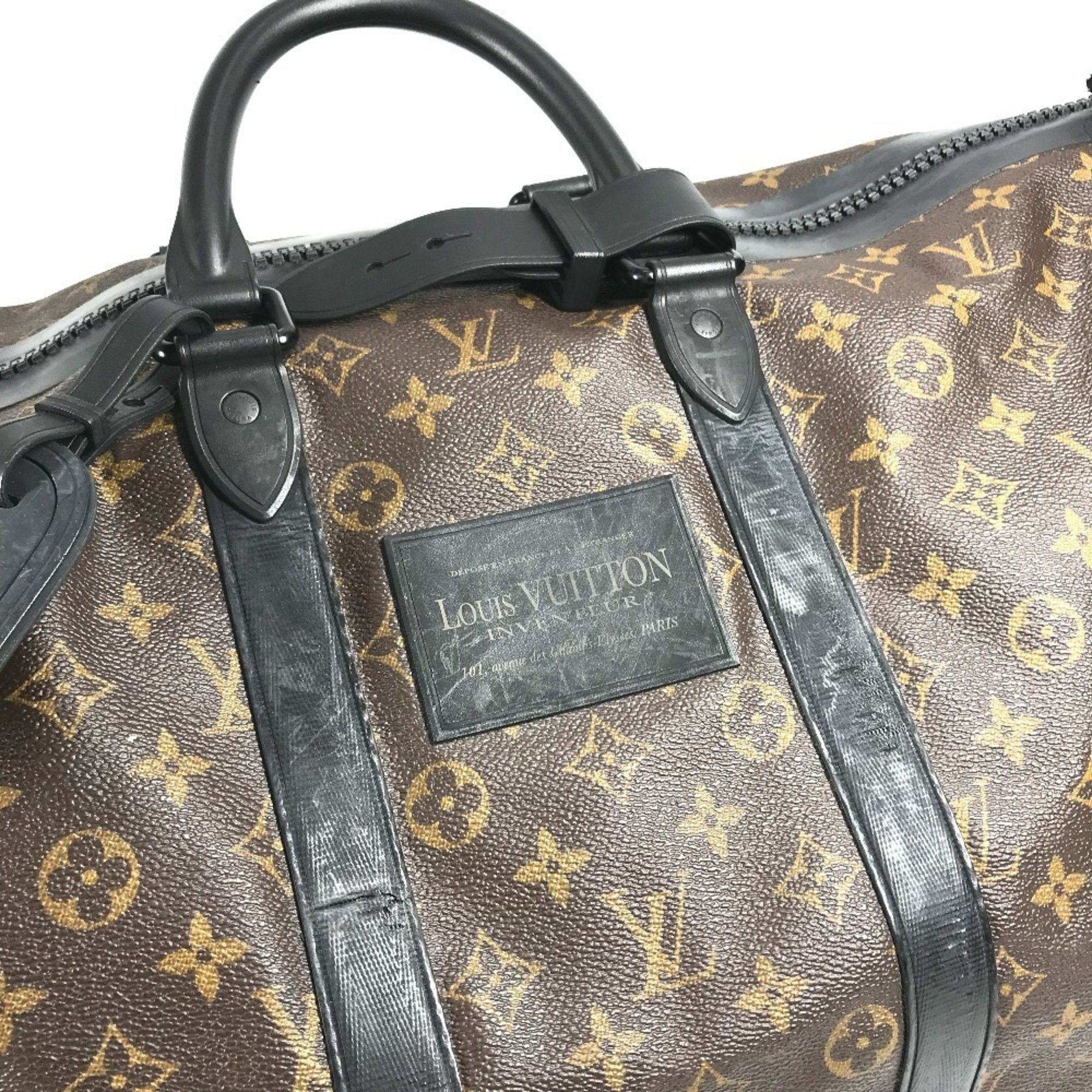 LOUIS VUITTON M41411 Monogram Waterproof Keepall Bandouliere 55 Travel Bag, 2-Way Shoulder Boston Canvas, Men's and Women's, Brown