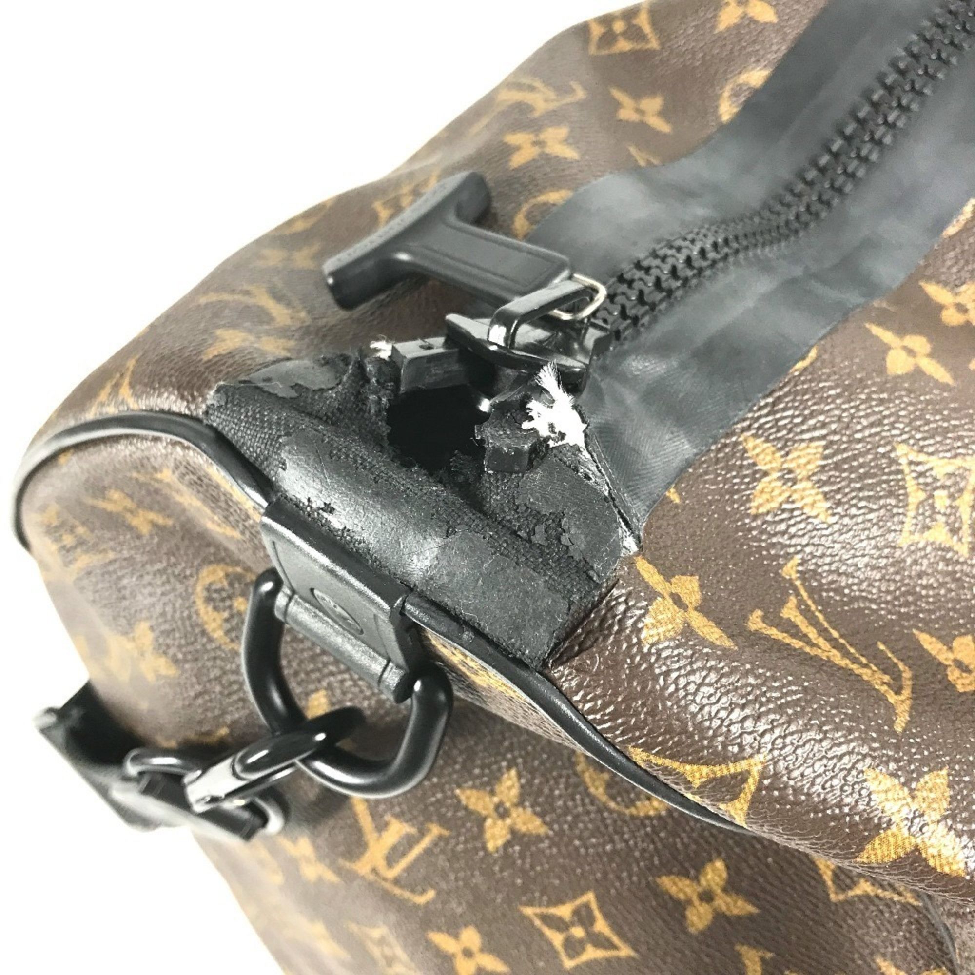 LOUIS VUITTON M41411 Monogram Waterproof Keepall Bandouliere 55 Travel Bag, 2-Way Shoulder Boston Canvas, Men's and Women's, Brown