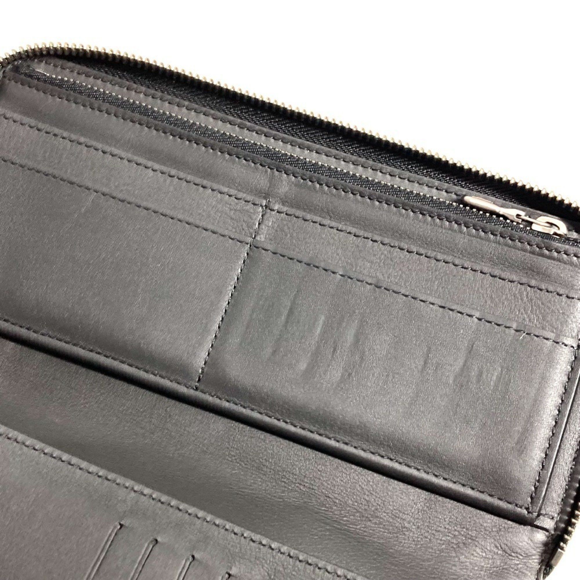 Louis Vuitton LOUIS VUITTON N63548 Damier Infini Zippy Wallet, Vertical Long Wallet with Round Zipper, Leather, Men's and Women's, Onyx Black Size ONE SIZE - 12 Thumbnail