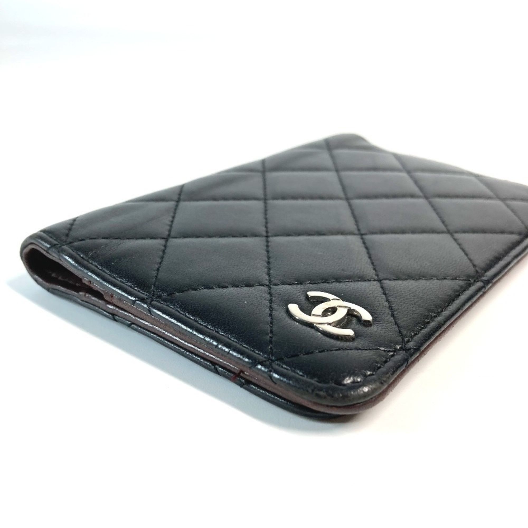 Chanel CHANEL CC Logo Coco Mark Matelasse Quilted Cover Case Stationery Passport Leather Men's Women's Black Size ONE SIZE - 5 Thumbnail