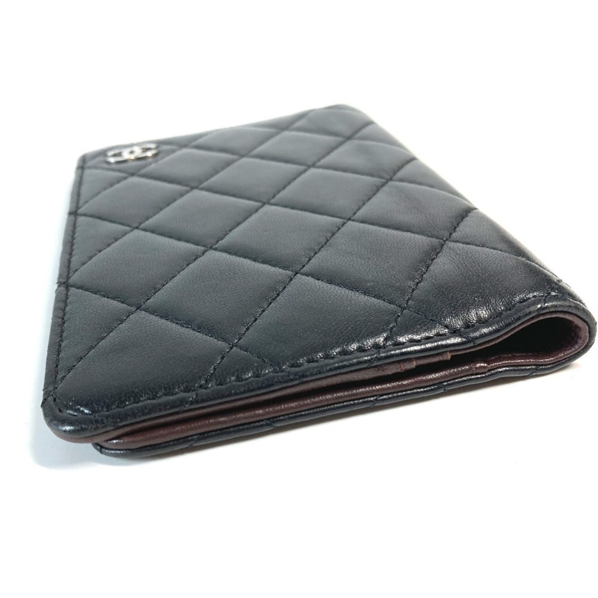 Chanel CHANEL CC Logo Coco Mark Matelasse Quilted Cover Case Stationery Passport Leather Men's Women's Black Size ONE SIZE - 3 Thumbnail