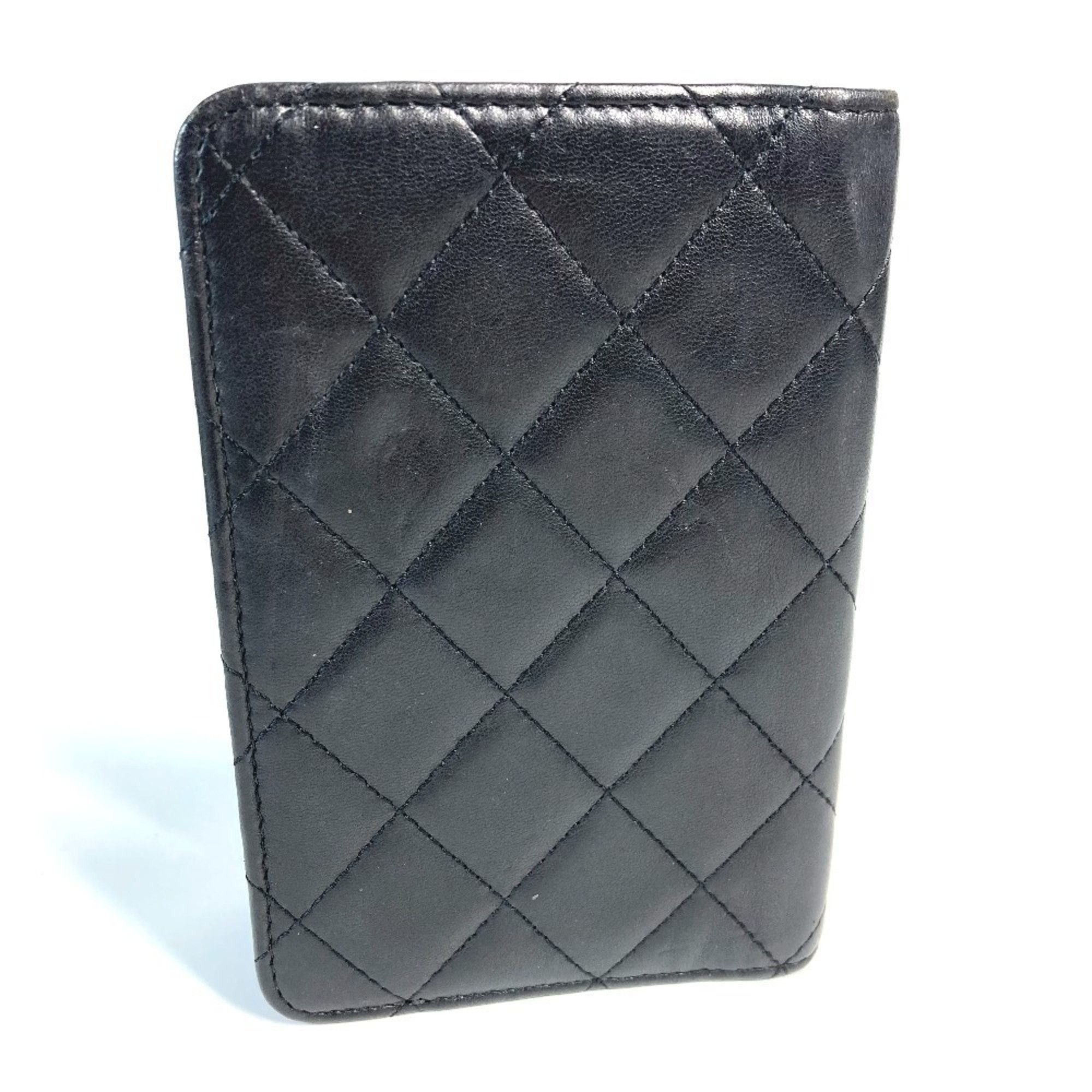 Chanel CHANEL CC Logo Coco Mark Matelasse Quilted Cover Case Stationery Passport Leather Men's Women's Black Size ONE SIZE - 2 Thumbnail