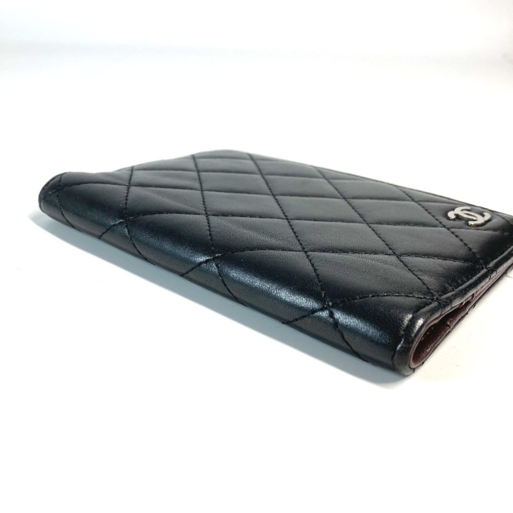 Chanel CHANEL CC Logo Coco Mark Matelasse Quilted Cover Case Stationery Passport Leather Men's Women's Black Size ONE SIZE - 7 Thumbnail