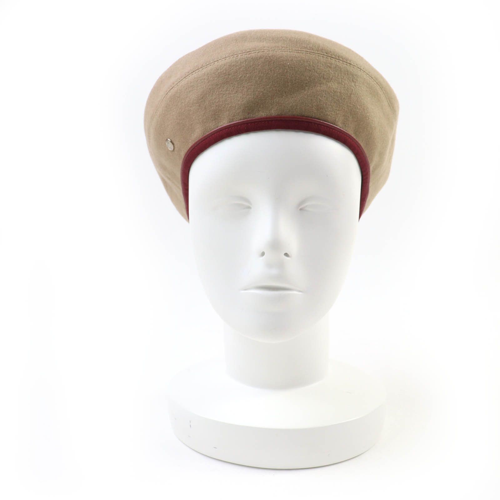 Hermes Hermes Hermes Santreno Serie Metal Cashmere Beret Leather Hats DUTY FREE for USA Size ONE SIZE - 3 Thumbnail