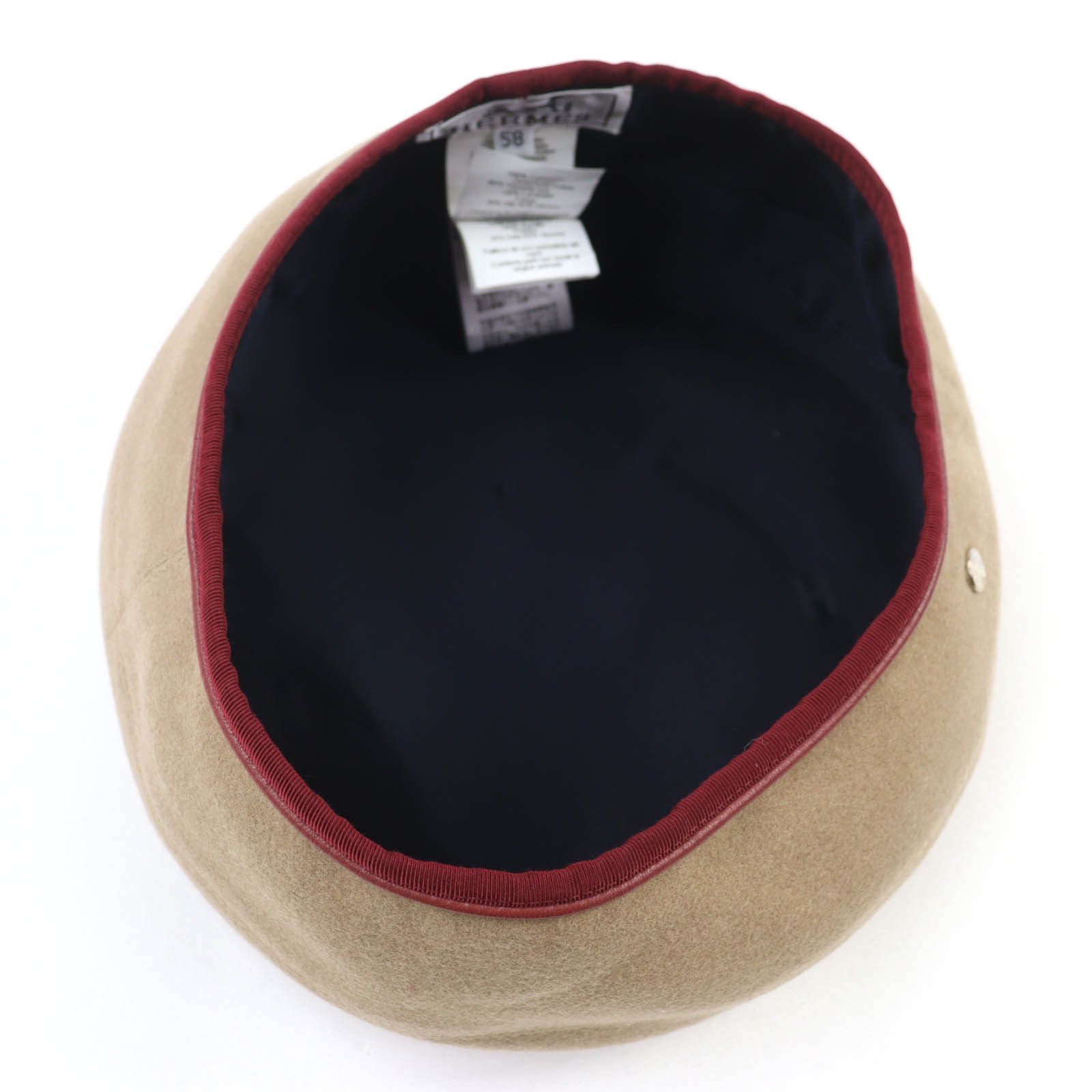 Hermes Hermes Hermes Santreno Serie Metal Cashmere Beret Leather Hats DUTY FREE for USA Size ONE SIZE - 7 Thumbnail
