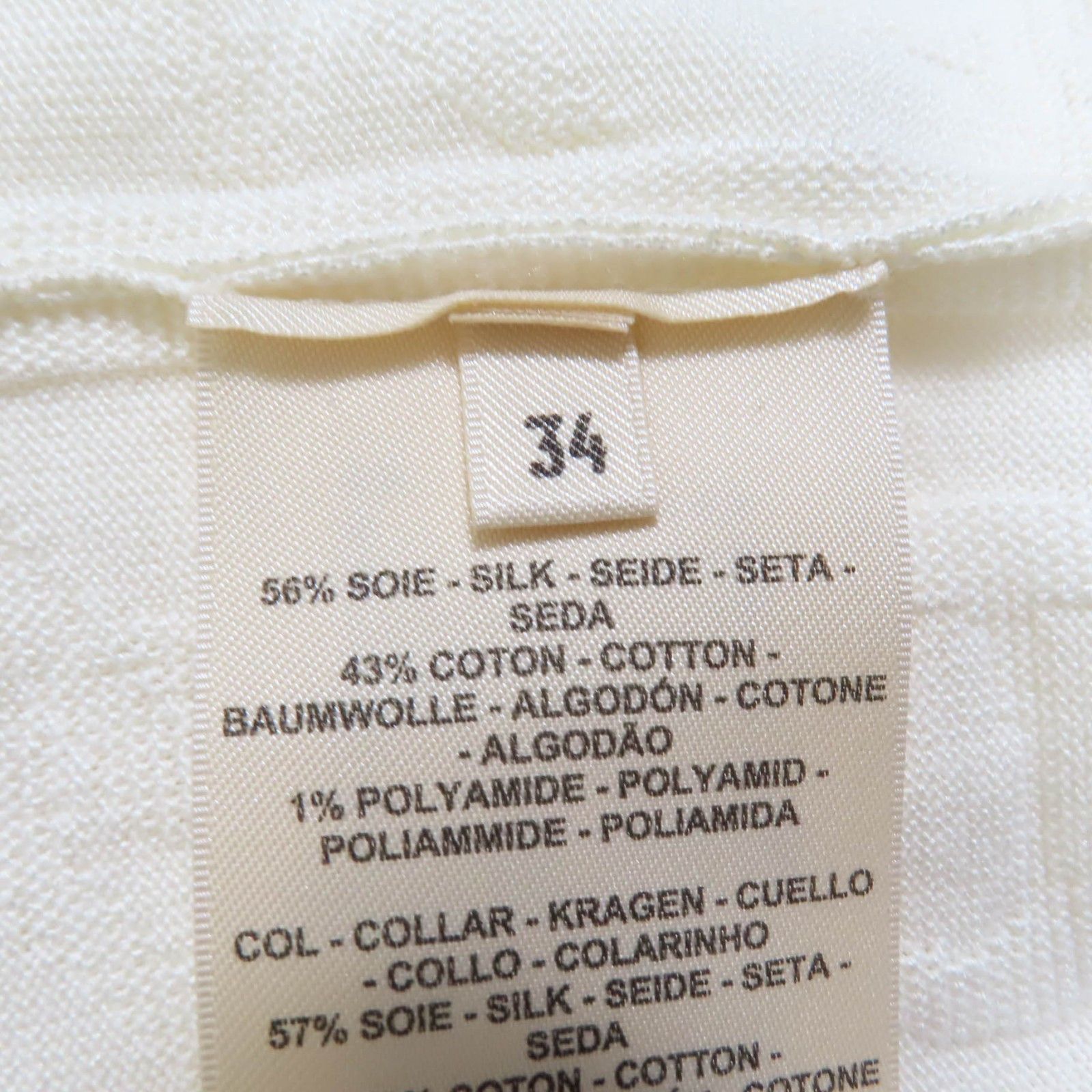 Hermes Hermes Hermes Naoussa Chne Dunkel Ivory Silk Knit Others Tops DUTY FREE for USA Size ONE SIZE - 6 Thumbnail