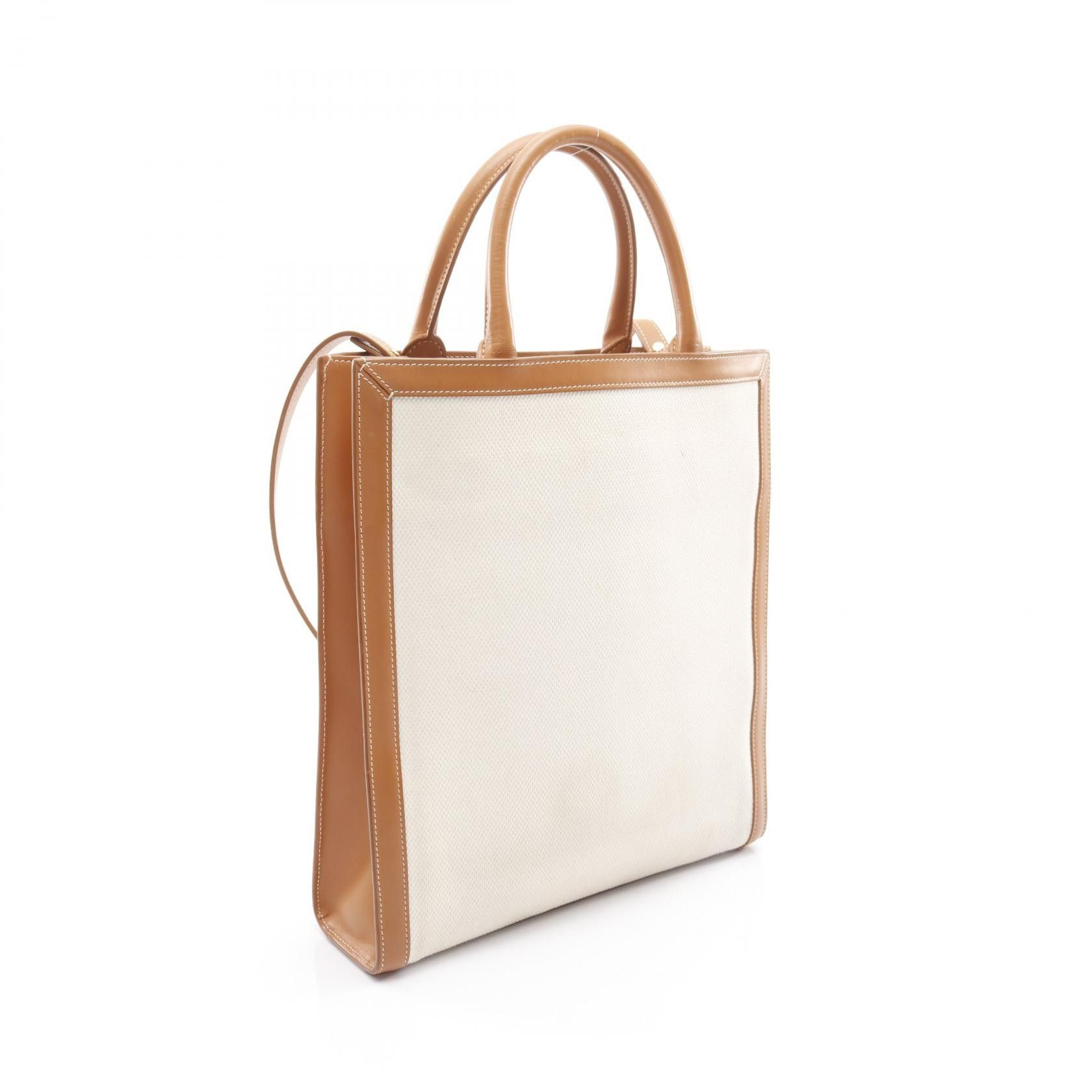 Celine Celine Celine Small Vertical Cabas Canvas Leather 2way Tote Bag Canvas Tote Bag 192082BNZ DUTY FREE for USA Size ONE SIZE - 2 Thumbnail