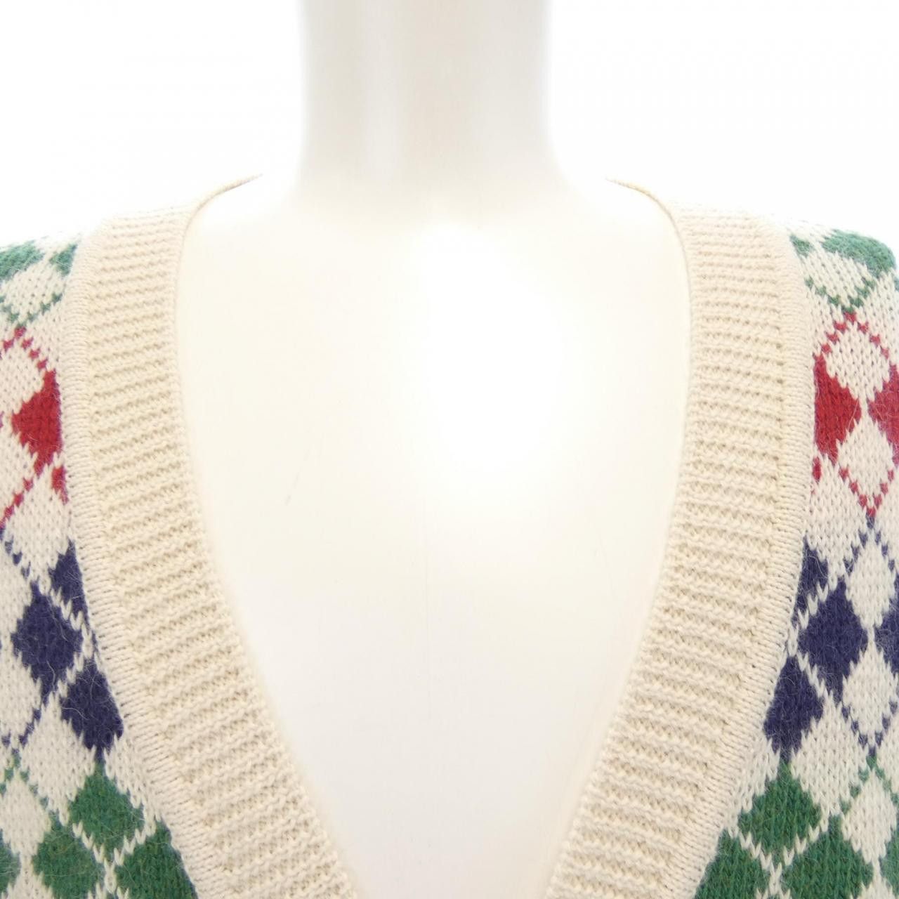 Gucci Gucci Gucci 595464 Wool Cardigan Cotton Tops 595464 DUTY FREE for USA Size ONE SIZE - 5 Thumbnail