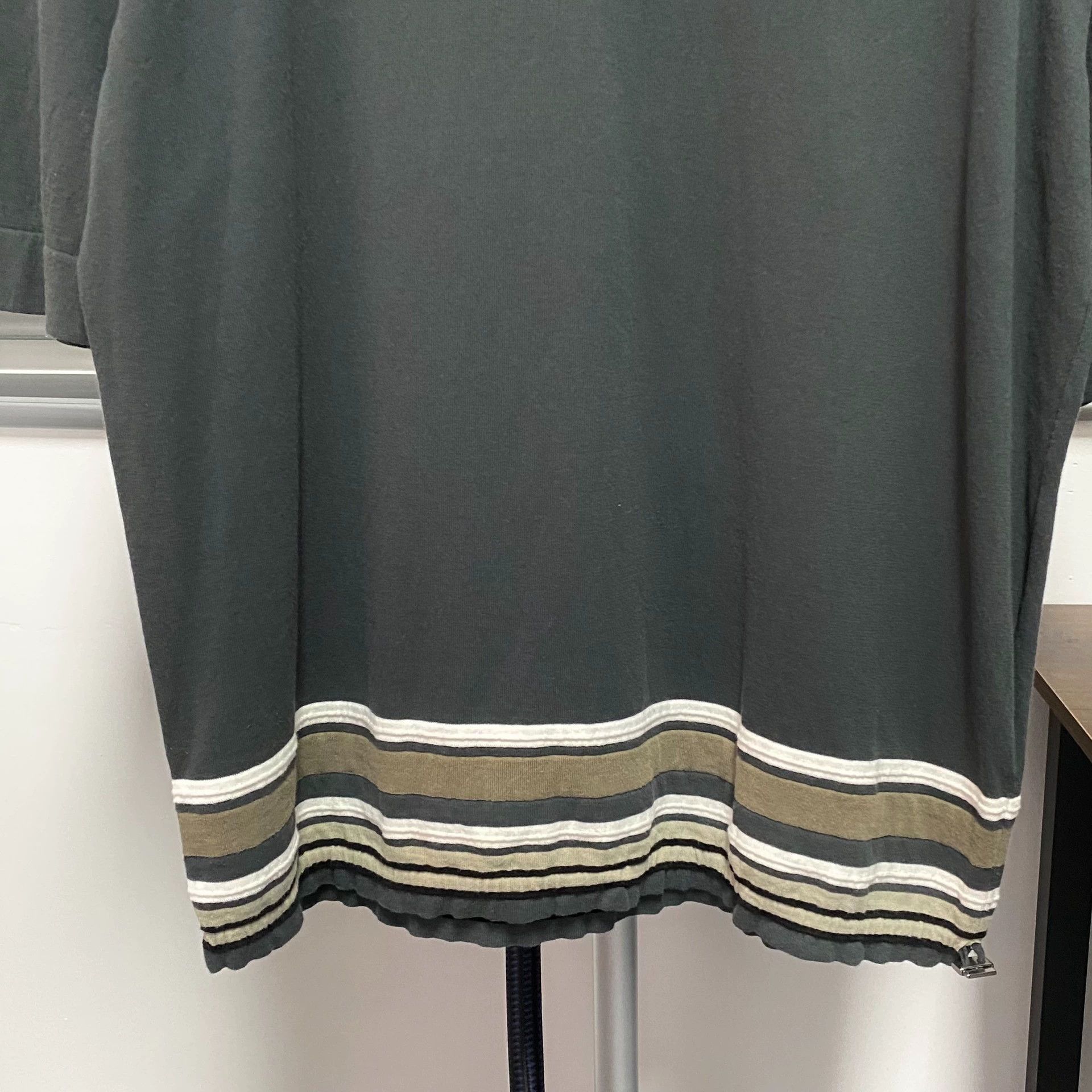 Hermes Hermes Green Striped Knit Short Sleeve - dmc Size US L / EU 52-54 / 3 - 4 Thumbnail