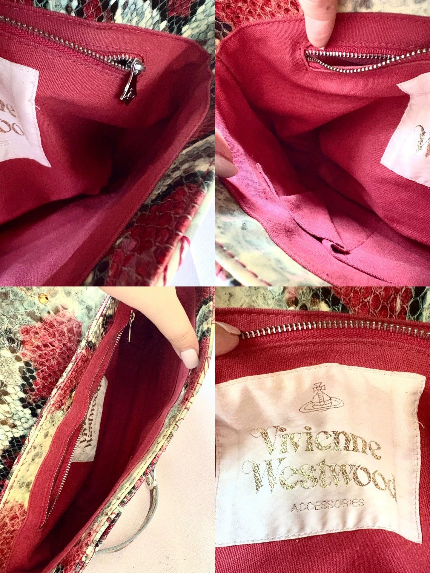 Vivienne Westwood Vivienne Westwood Red Snake Print Crossbody Bag - dmc Size ONE SIZE - 9 Thumbnail
