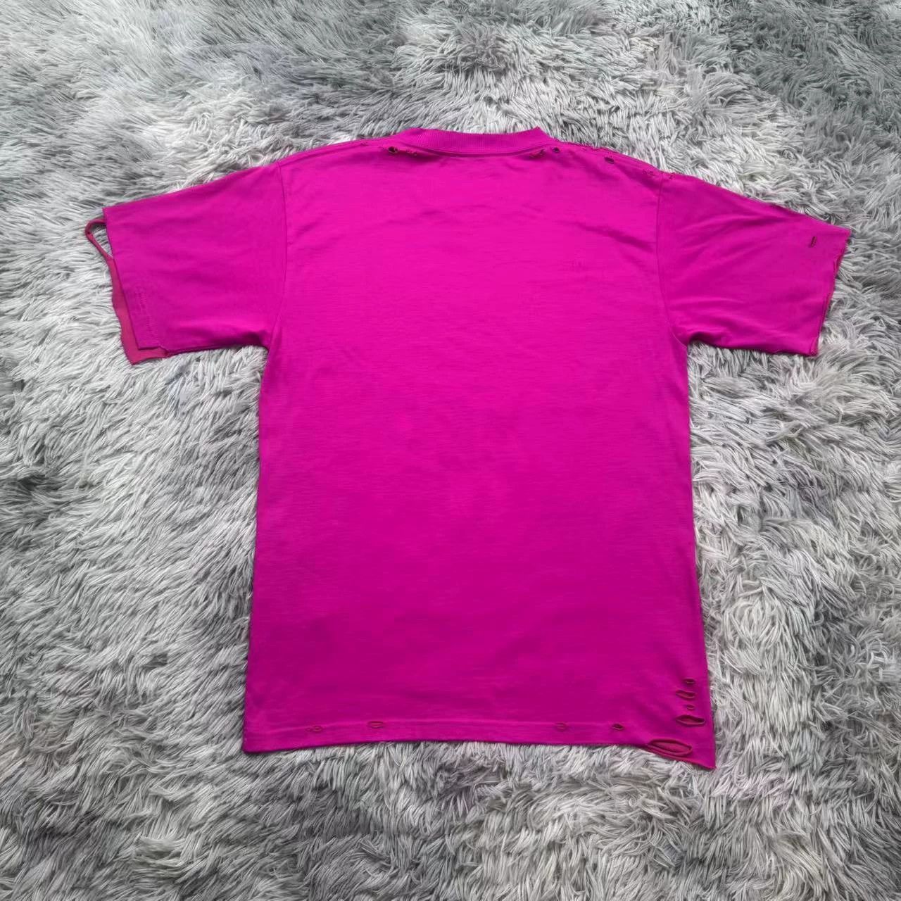 Balenciaga Balenciaga Slogan Distressed Short Sleeve - dmc Size US M / EU 48-50 / 2 - 4 Thumbnail