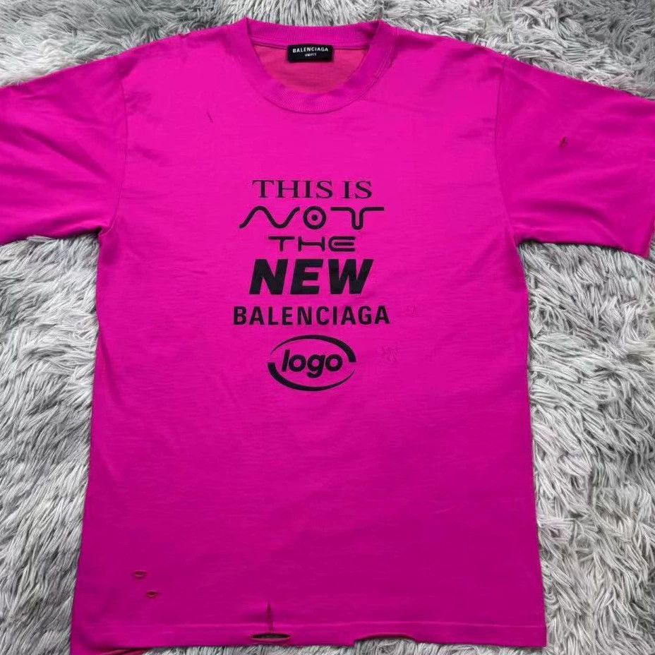 Balenciaga Balenciaga Slogan Distressed Short Sleeve - dmc Size US M / EU 48-50 / 2 - 6 Thumbnail