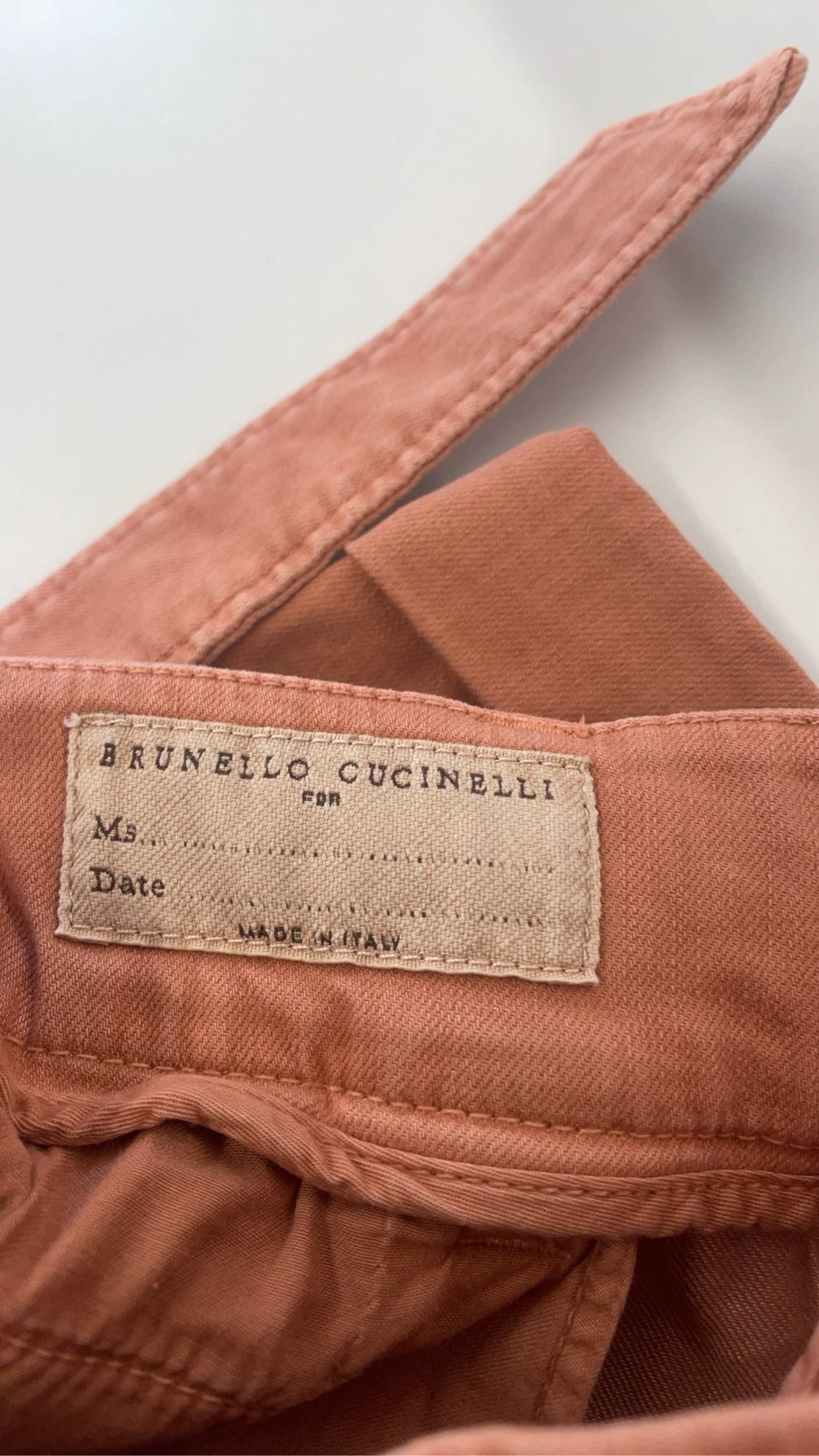 Brunello Cucinelli Brunello Cucinelli Orange Denim Shorts 32 - dmc Size US 32 / EU 48 - 3 Thumbnail