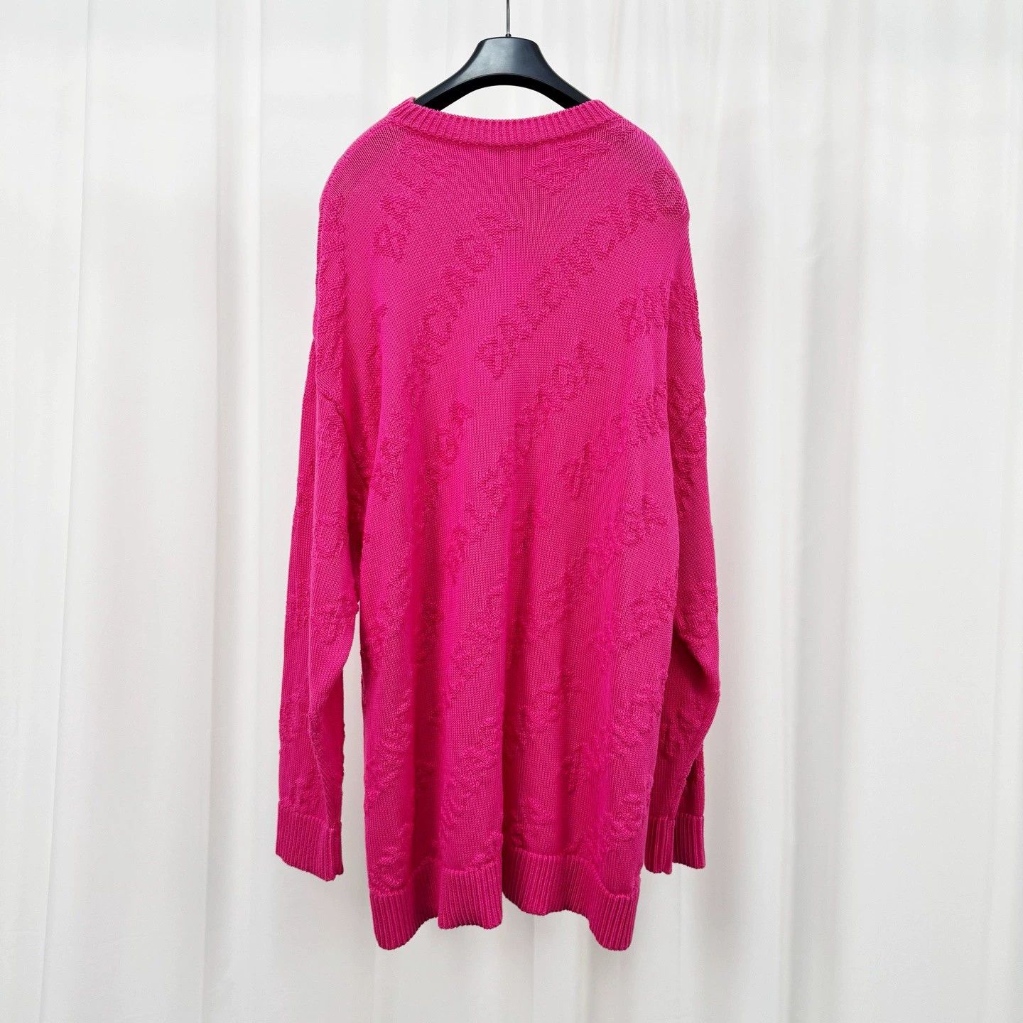 Balenciaga Balenciaga All-Over Print Text Jacquard Knit Sweater - dmc Size US S / EU 44-46 / 1 - 2 Thumbnail