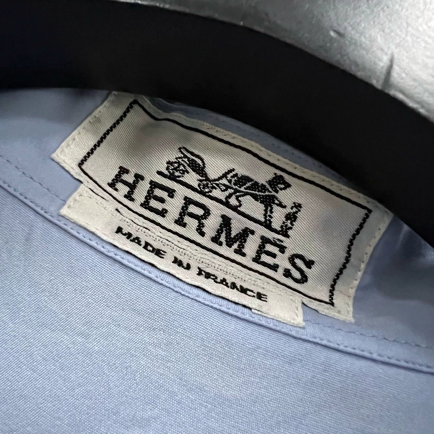 Hermes HERMES Light Blue Paneled Shirt - dmc Size US M / EU 48-50 / 2 - 3 Thumbnail