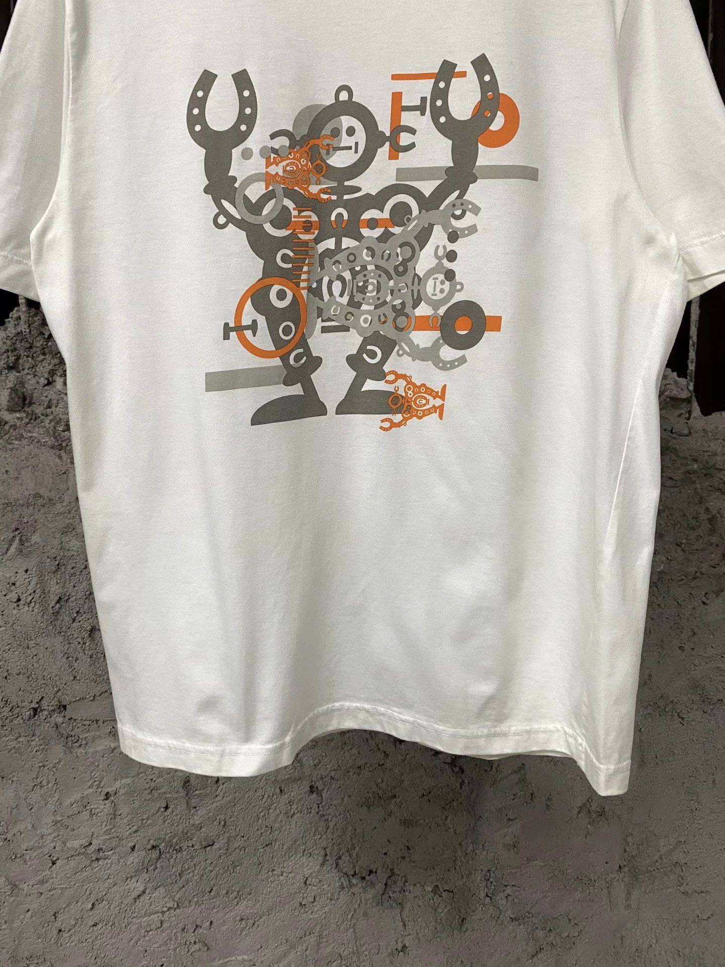 Hermes Hermes Robot Graphic Short Sleeve Tee - dmc Size US S / EU 44-46 / 1 - 4 Thumbnail