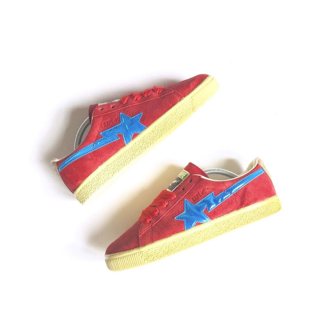 Bape RARE Kid Cudi Bapesta Crepe A Bathing Ape Crape Red  display picture 1