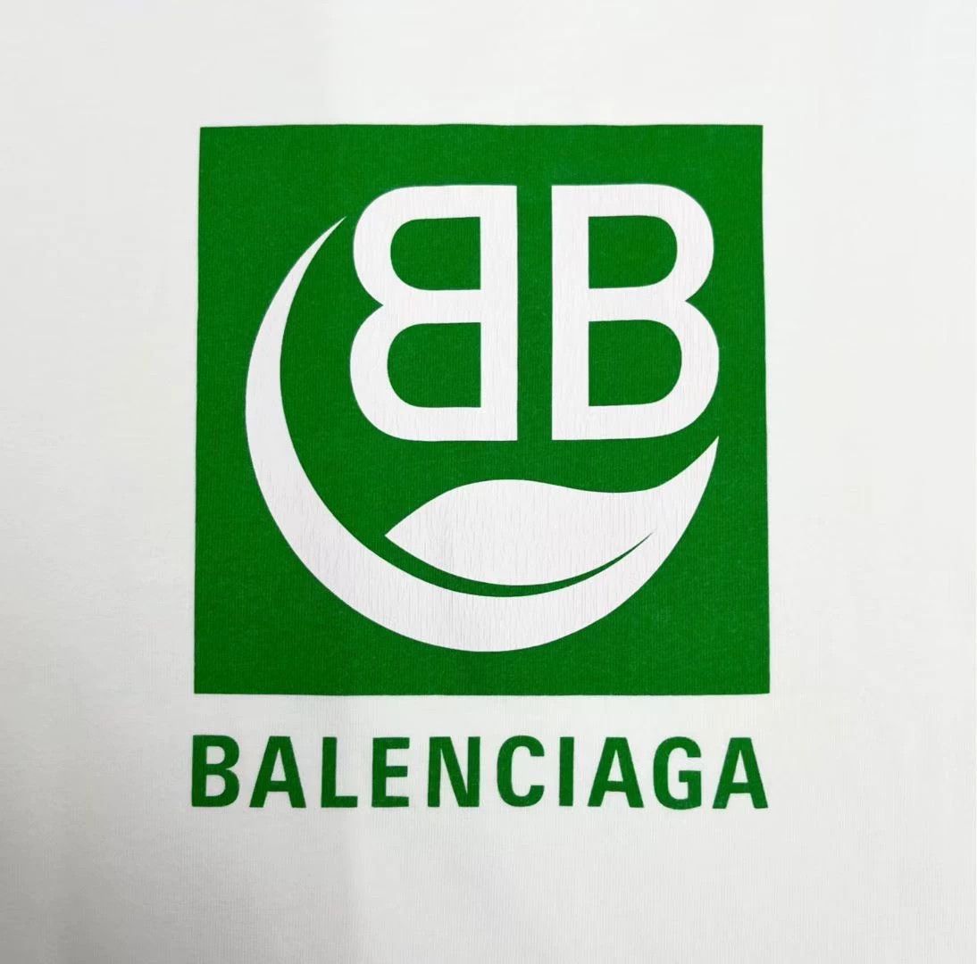 Balenciaga Balenciaga White Double B Logo Short Sleeve - dmc Size US M / EU 48-50 / 2 - 5 Thumbnail