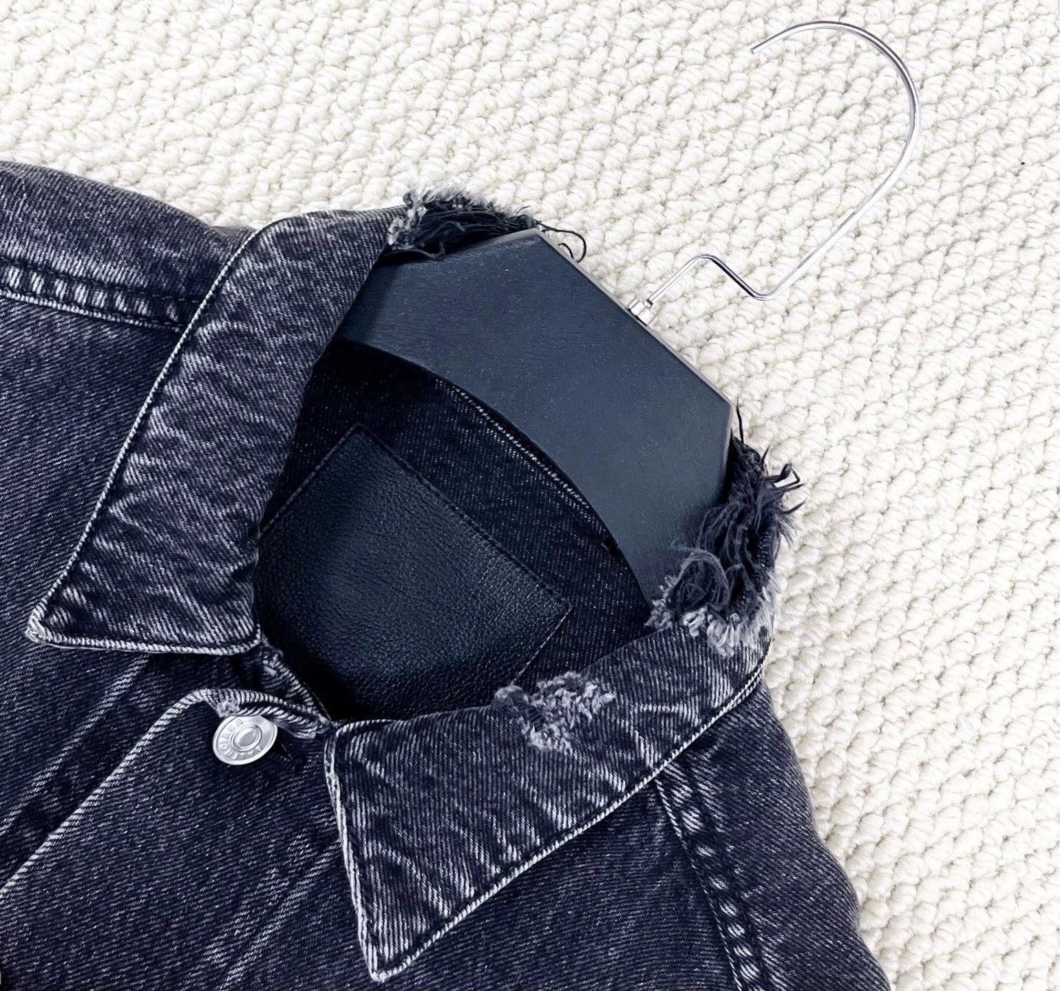 Balenciaga Balenciaga Black Distressed Denim Jacket - dmc Size US L / EU 52-54 / 3 - 3 Thumbnail