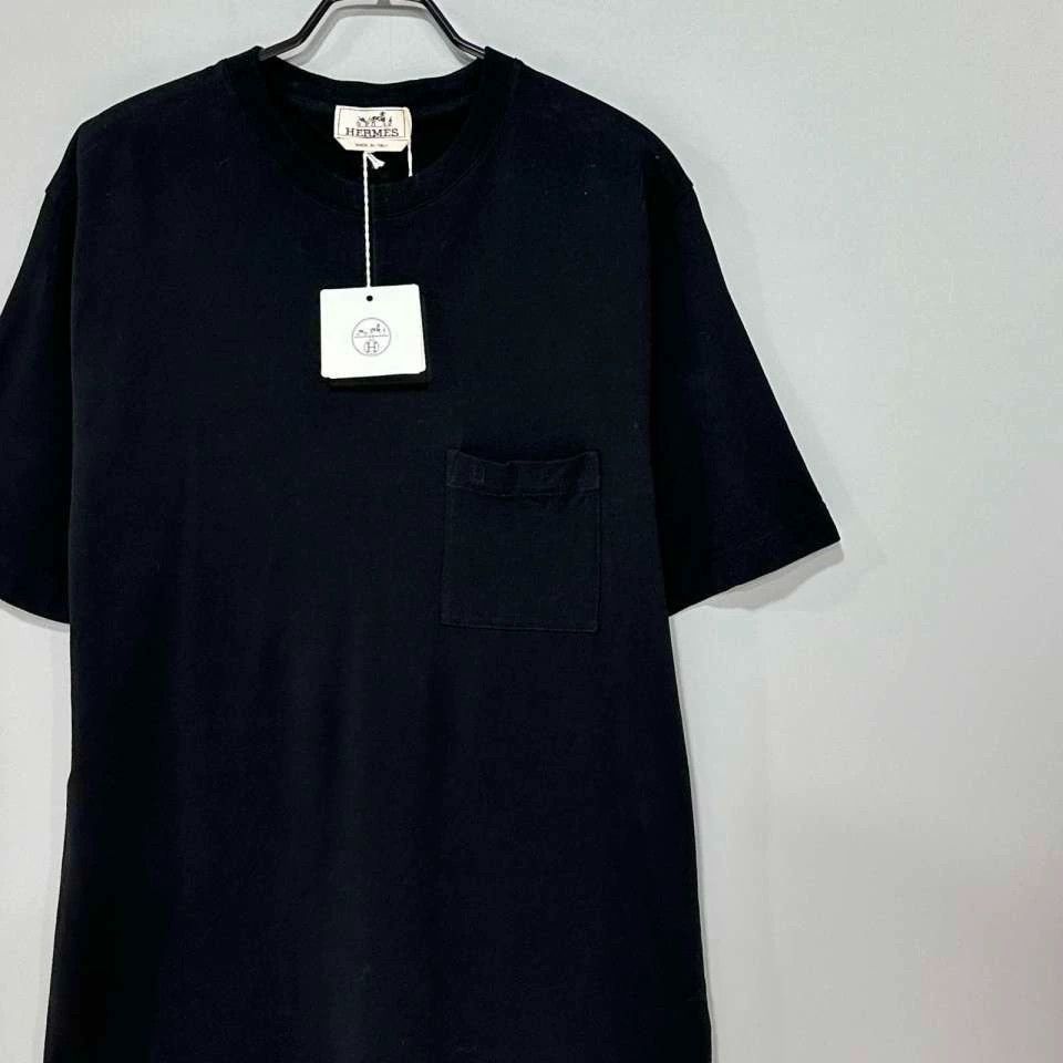 Hermes HERMES Black Round Neck Short Sleeve - dmc Size US XL / EU 56 / 4 - 2 Thumbnail
