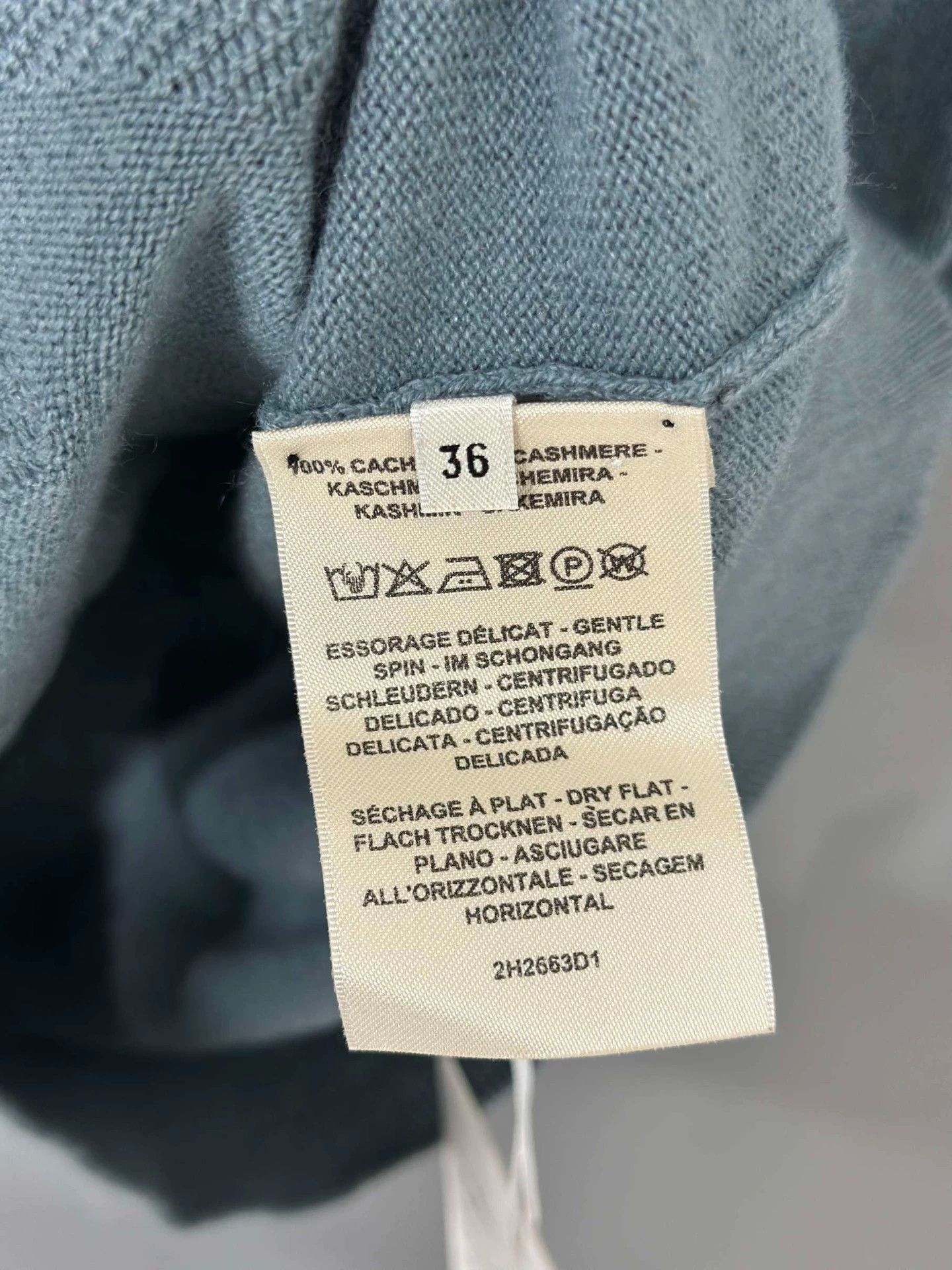 Hermes HERMES Logo Cashmere Short Sleeve Top - dmc Size US S / EU 44-46 / 1 - 5 Thumbnail