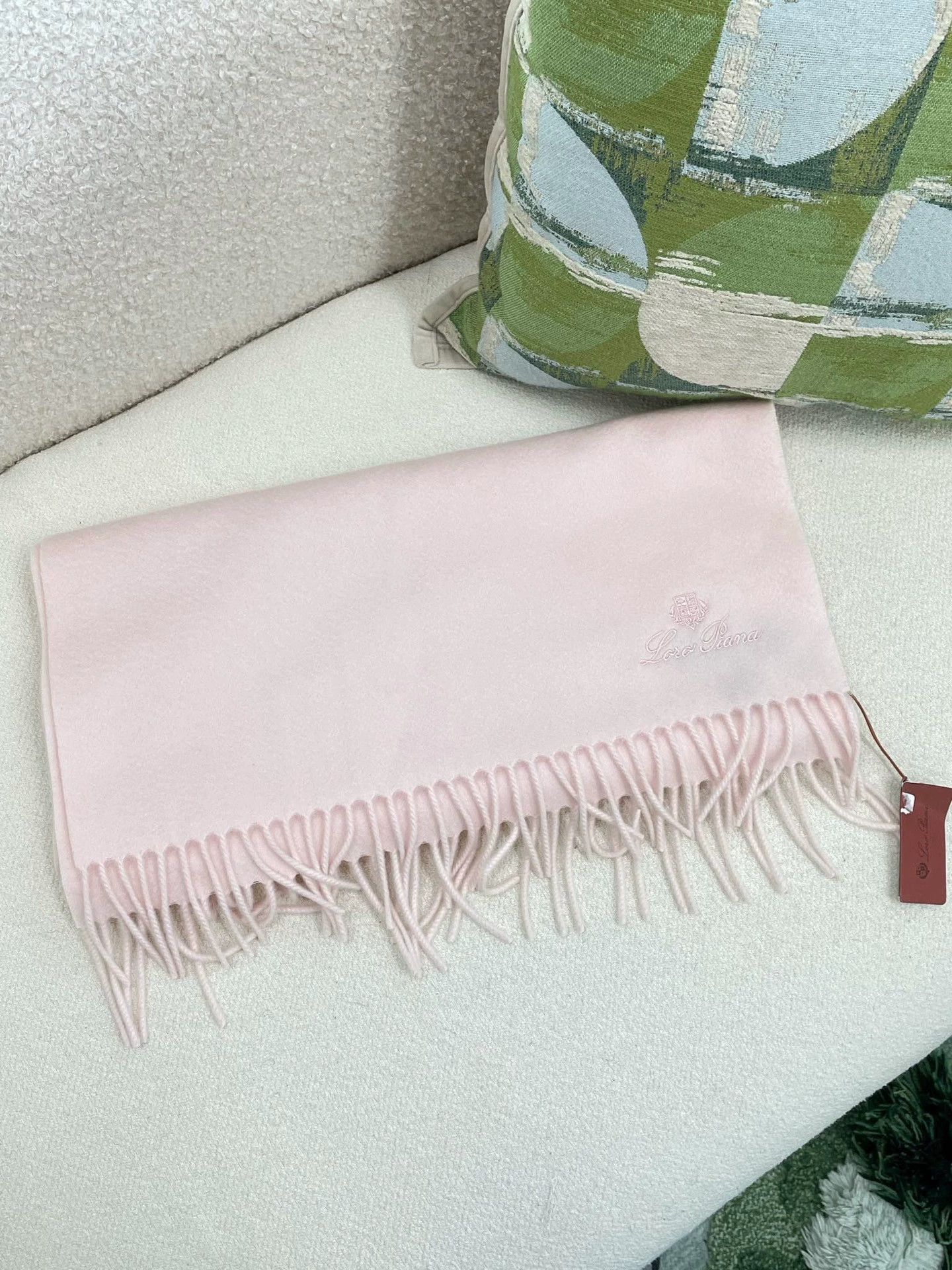 Loro Piana Loro Piana Pink Cashmere Fringe Scarf - dmc Size ONE SIZE - 2 Thumbnail