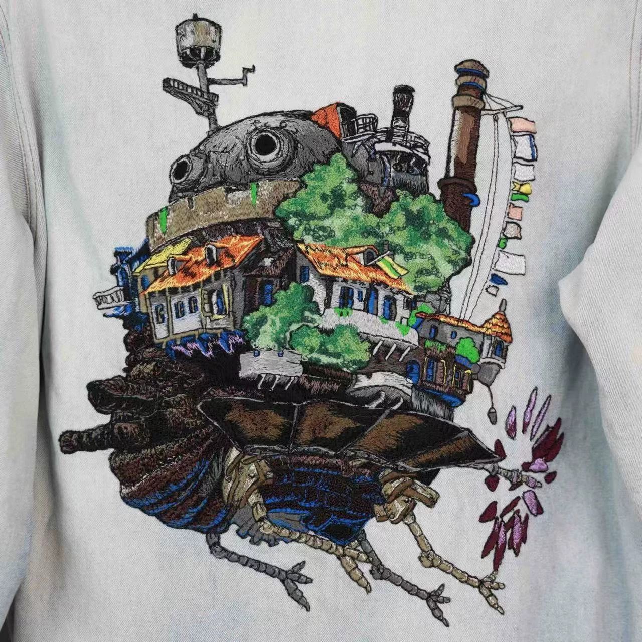 Loewe Loewe Miyazaki Castle Embroidered Denim Shirt - dmc Size US M / EU 48-50 / 2 - 4 Thumbnail
