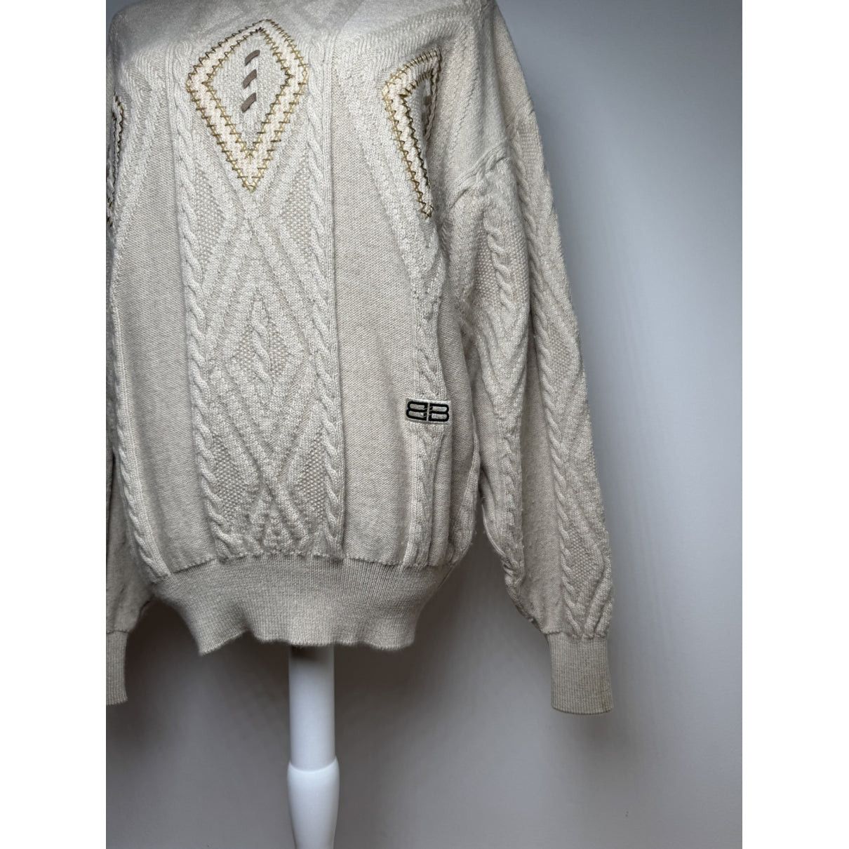 Balenciaga Beige Wool Knitwear Size M / US 6-8 / IT 42-44 - 2 Thumbnail
