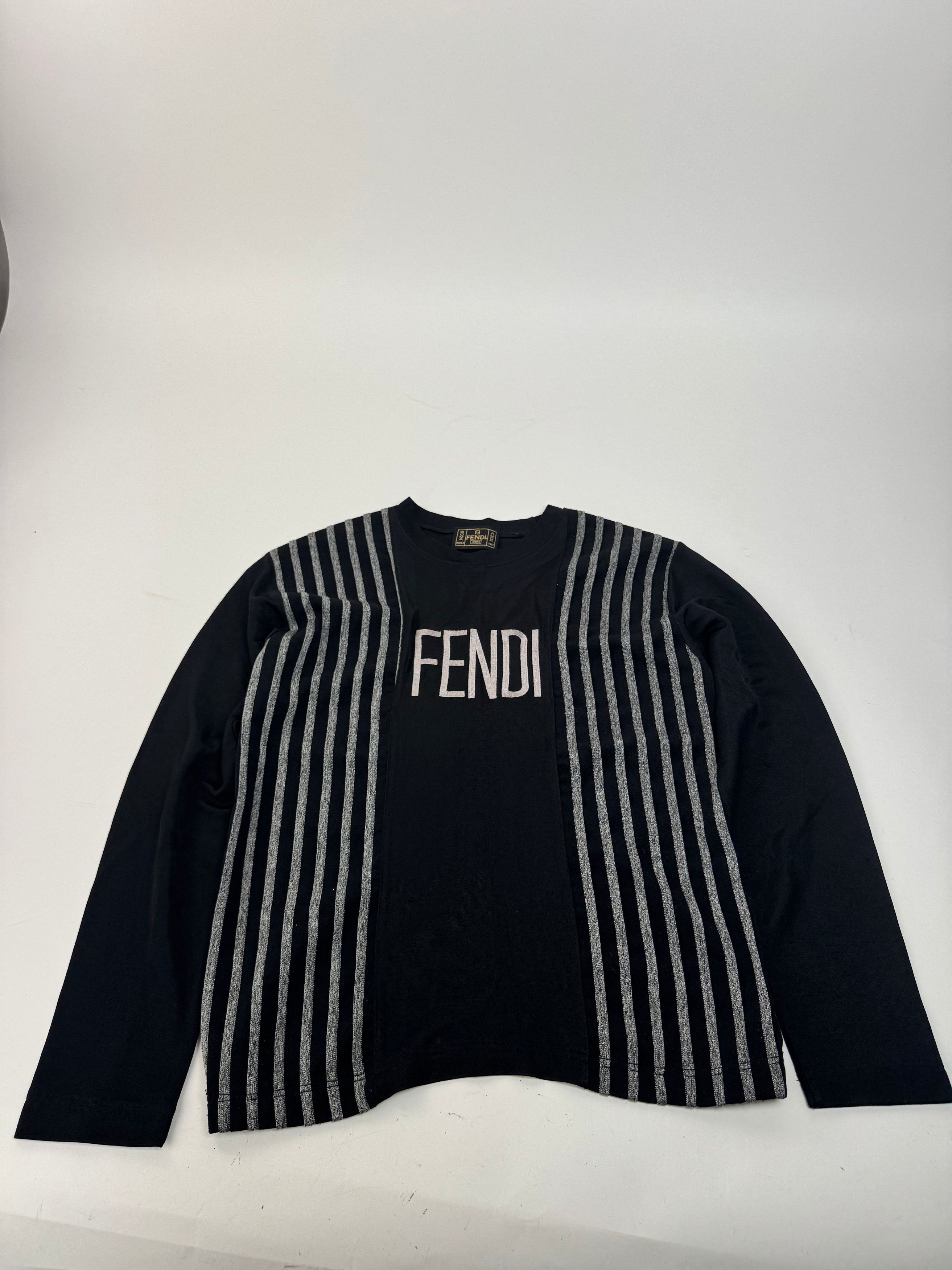 Fendi Vintage Polyester Striped Sweater M Size XS / US 0-2 / IT 36-38 - 15 Thumbnail