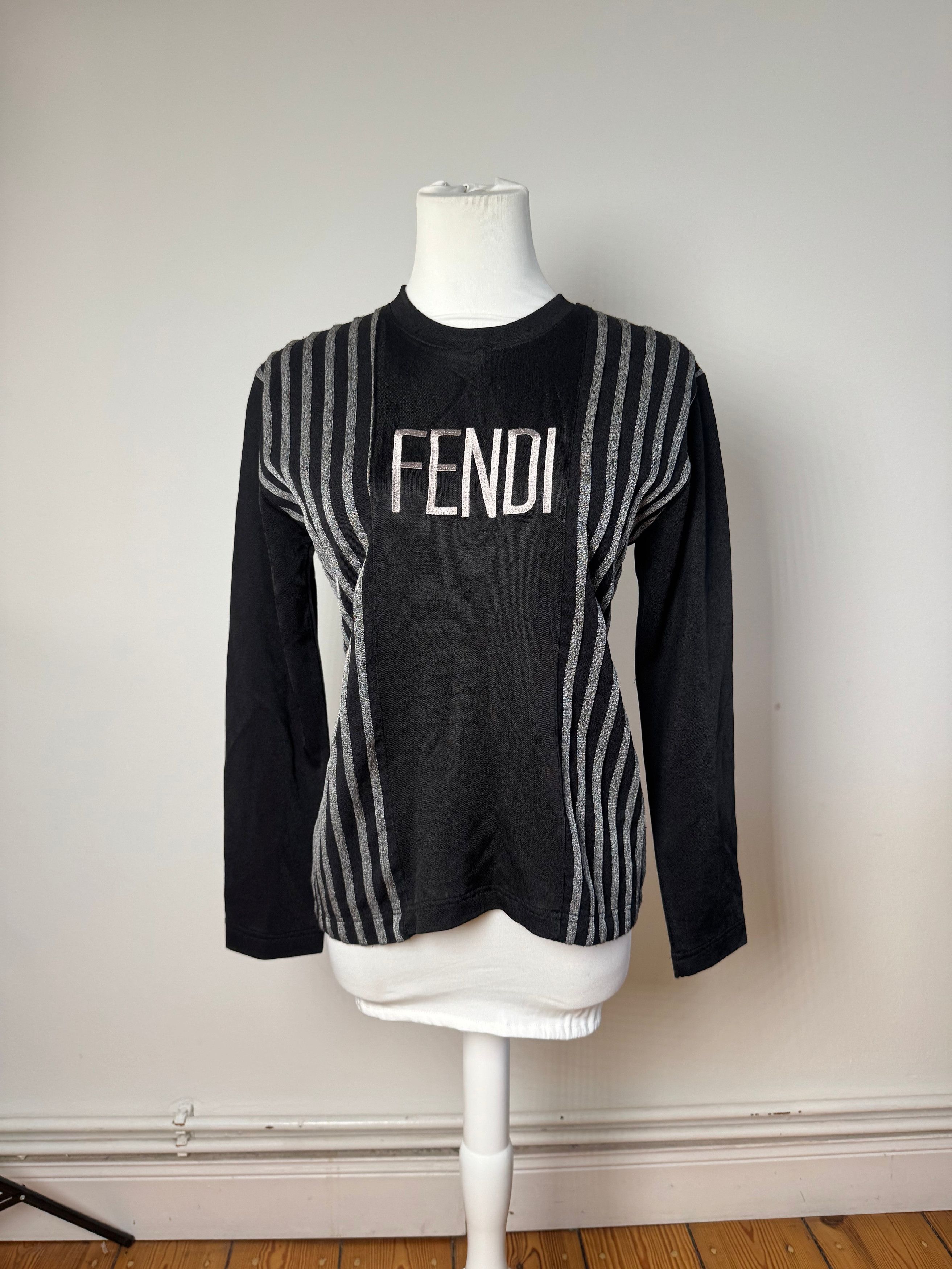 Fendi Vintage Polyester Striped Sweater M Size XS / US 0-2 / IT 36-38 - 10 Thumbnail